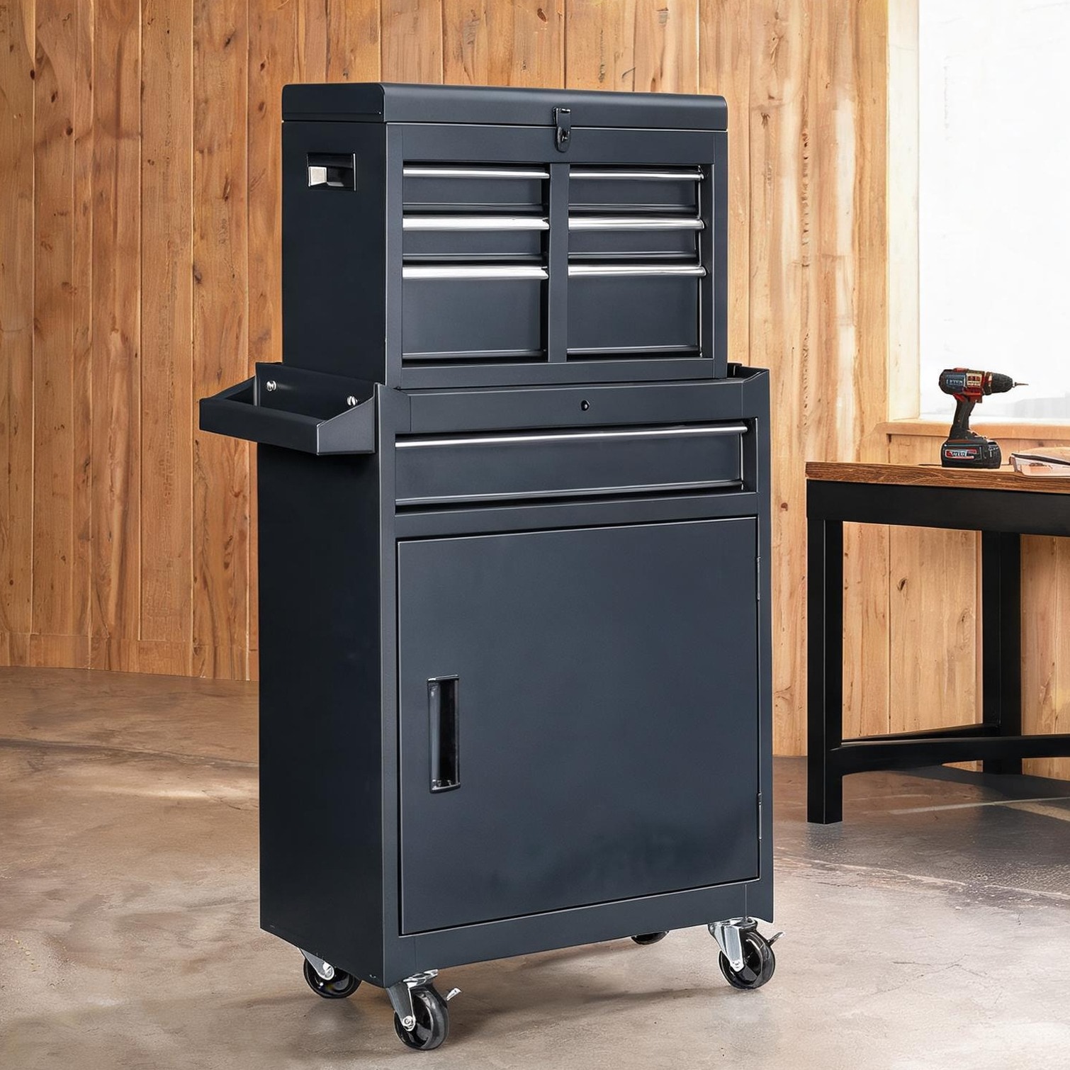 SunJet Instrument Cart with Four Locking Drawers and 330 lb Capacity for Organized Storage