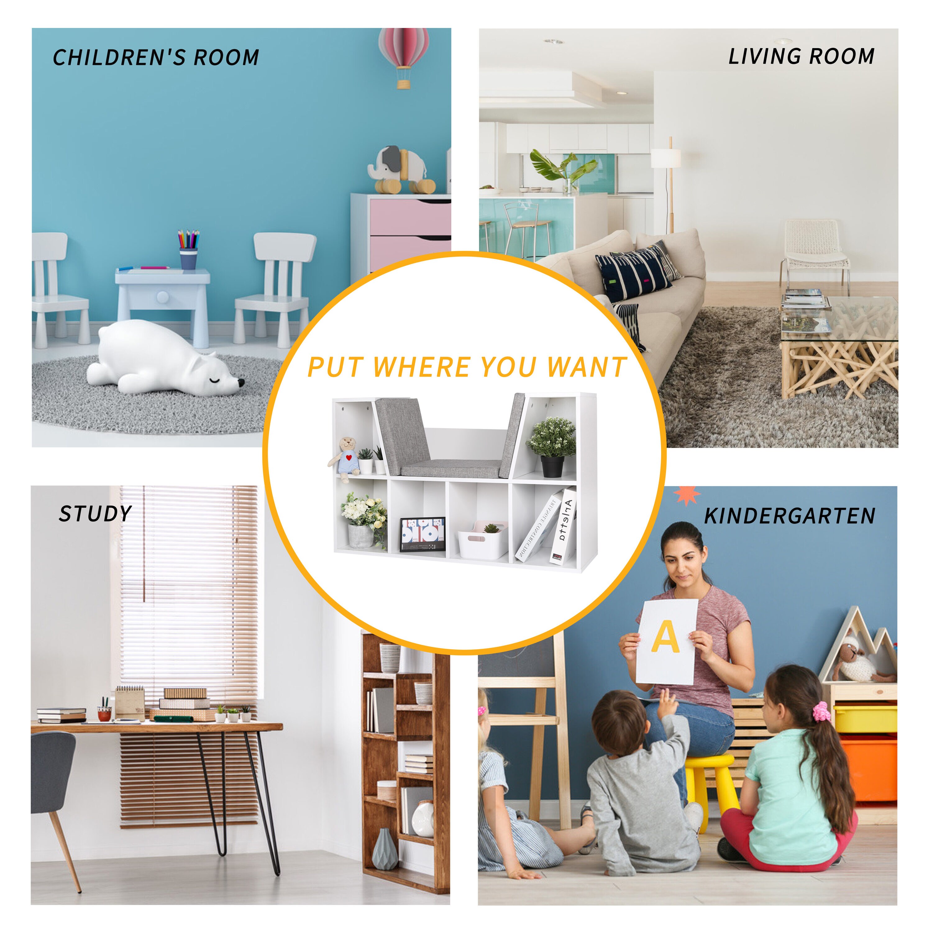 VEIKOUS CHILDCABINET-001 Kids-Bookcases - View #9