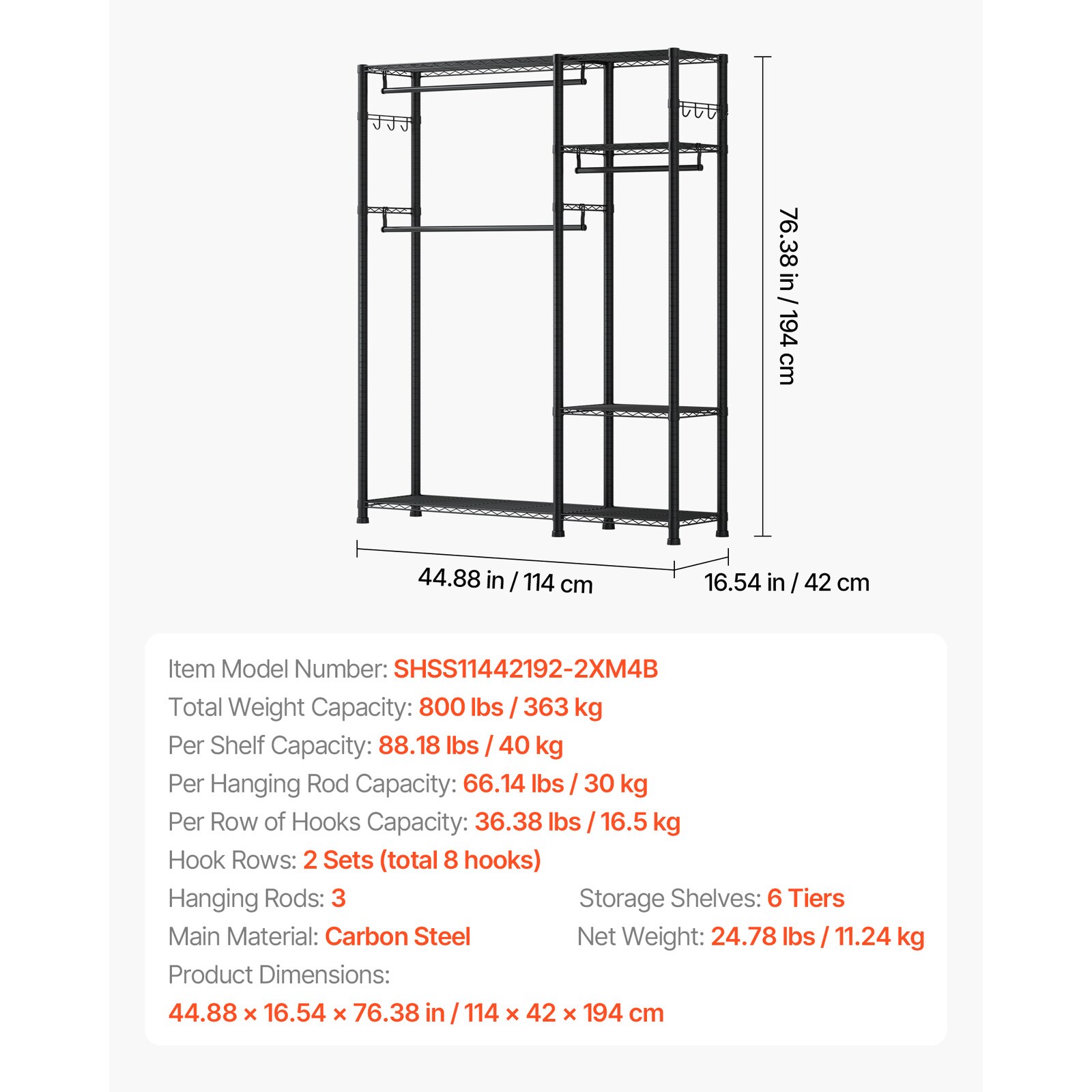 Mecale YAS-VTCY2R Garment-Racks - View #3