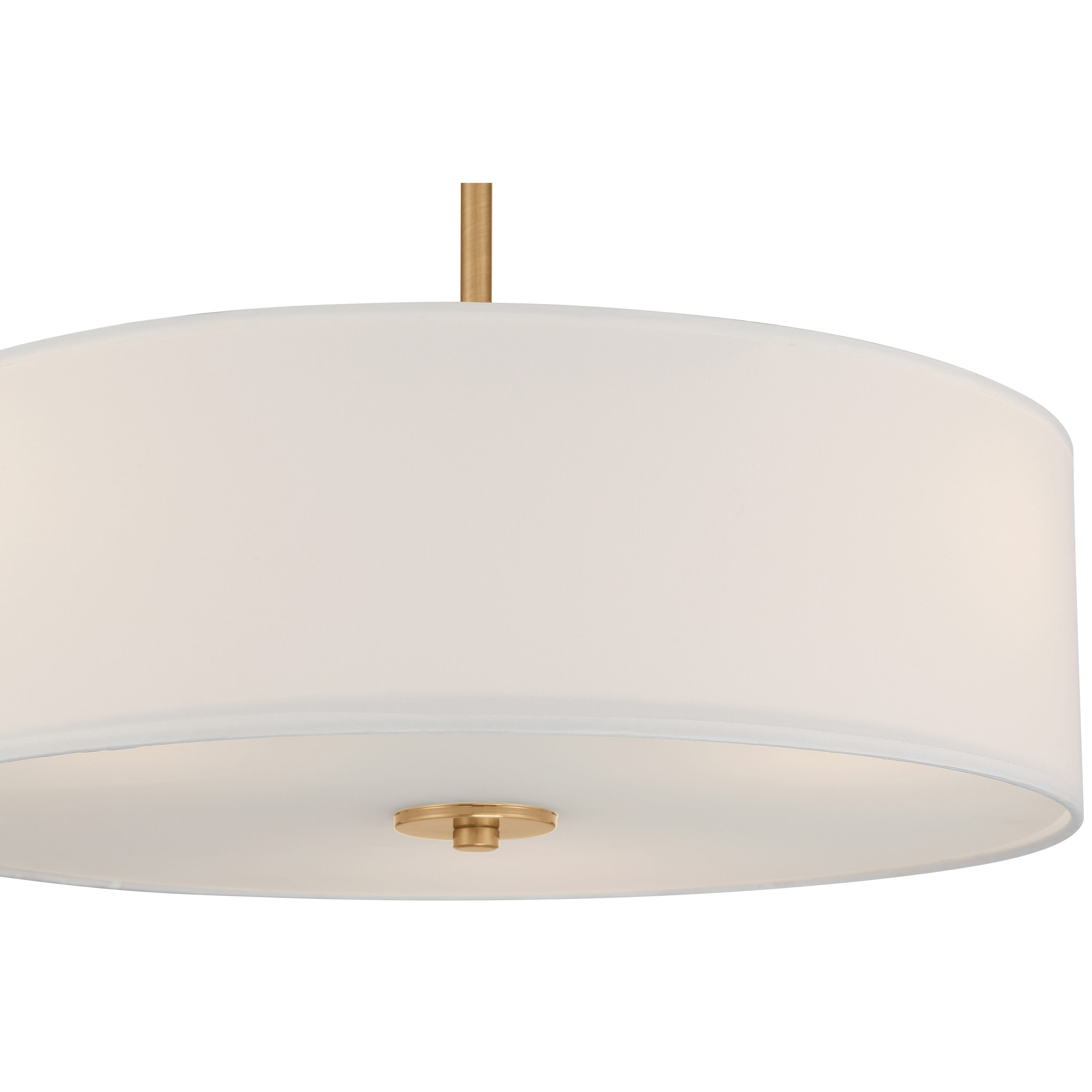 Antique Brushed Brass 18" LED Drum Ceiling Light - Transitional Design