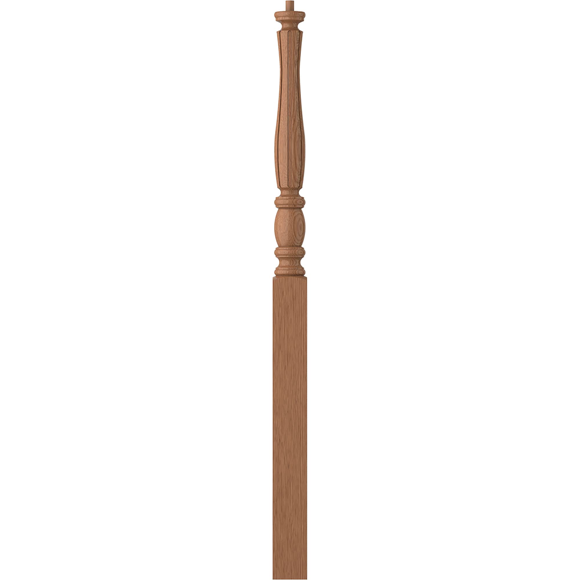 L.J. Smith Stair Systems LJF-3214-WO LaSalle 3-in x 50-in Unfinished White oak Starting Stair Newel Post