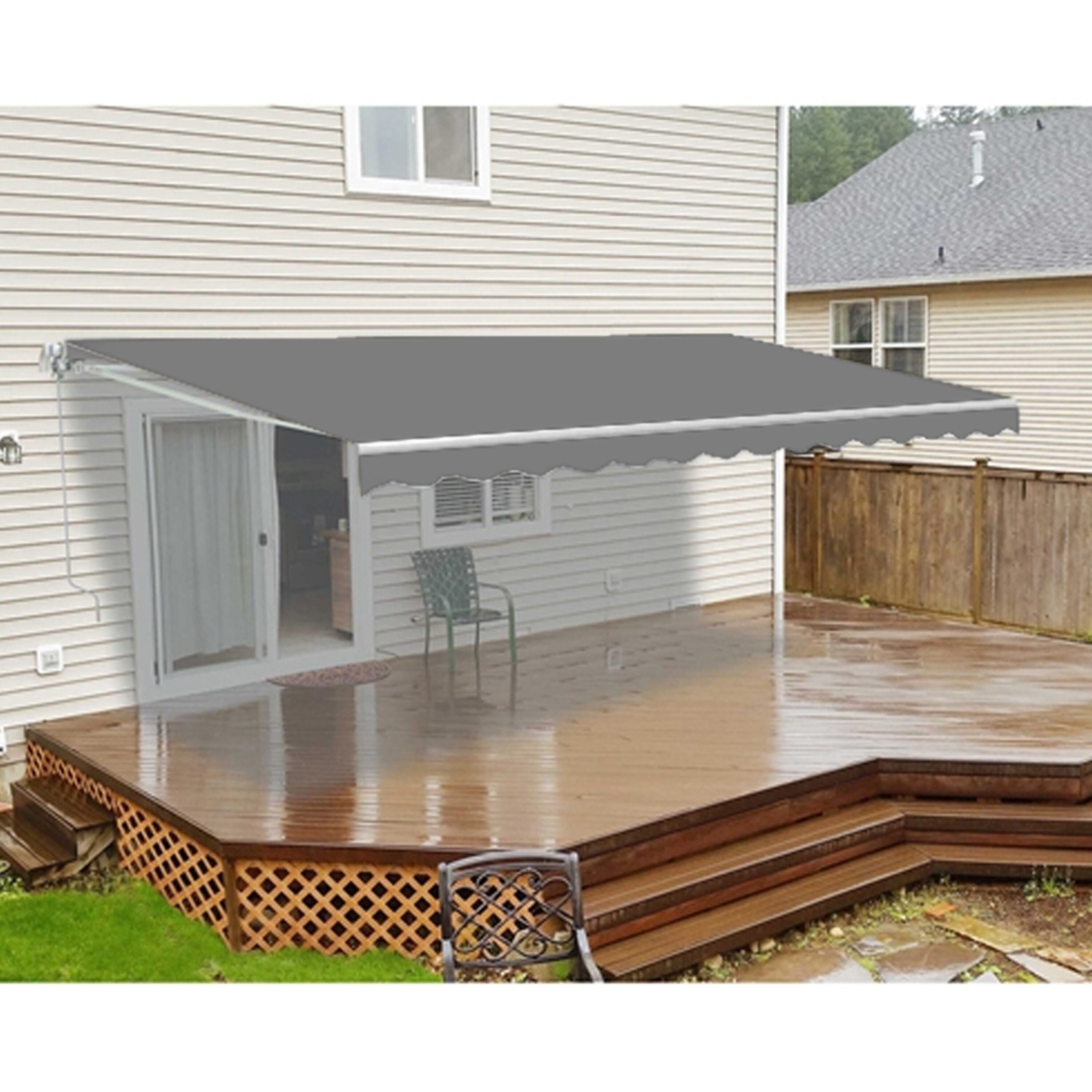 ALEKO FAB16X10GY80-LO Awning-Accessories - View #2