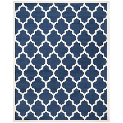 Safavieh Amherst Barret 10 x 14 Navy/Beige Indoor/Outdoor Trellis Farmhouse/Cottage Area Rug Safavieh Amherst Barret 10 x 14 Navy/Beige Indoor/Outdoor Trellis Farmhouse/Cottage Area Rug