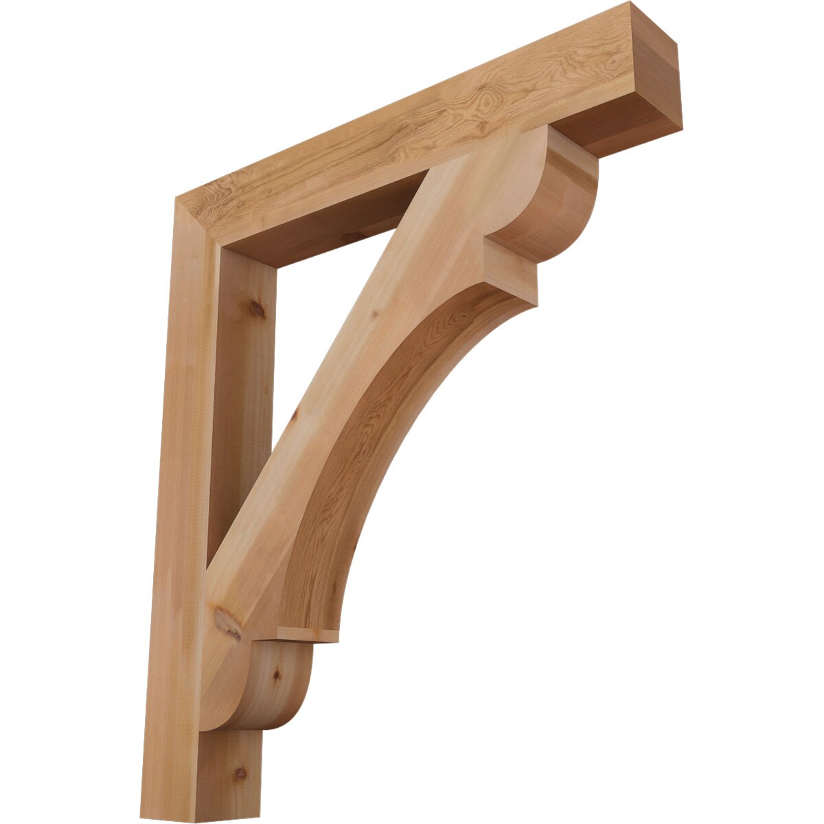 Ekena Millwork BKT06X42X48OLY05SWR Olympic block smooth 5-1/2-in x 42-in x 48-in Western red cedar Brown Wood Standard bracket