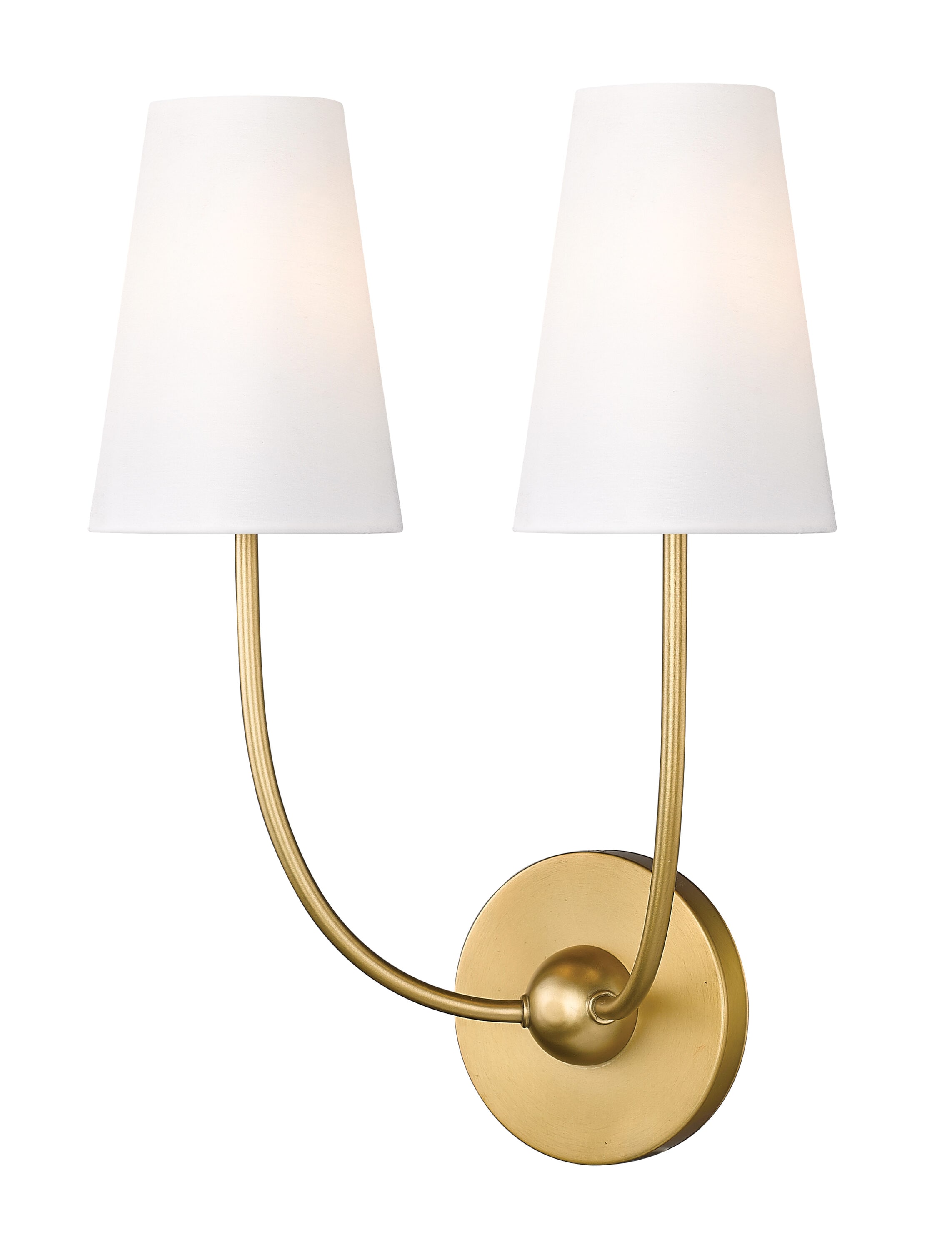 Z-Lite 3040-2S-RB Shannon 12.75-in W 2 -Light Oil-rubbed Brass Transitional Wall Sconce