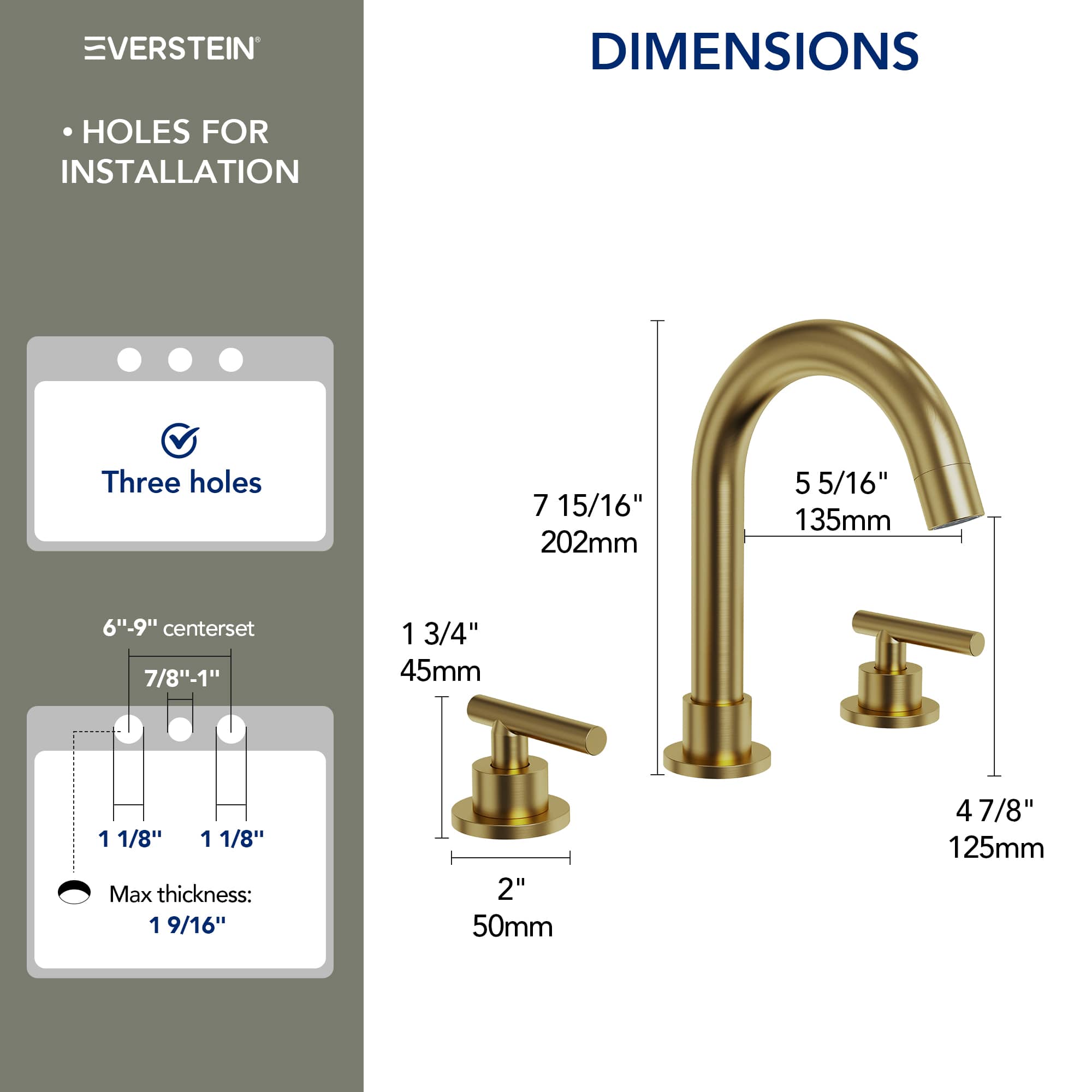 EVERSTEIN SFS-1112-GD Lavatory-Faucets - View #7