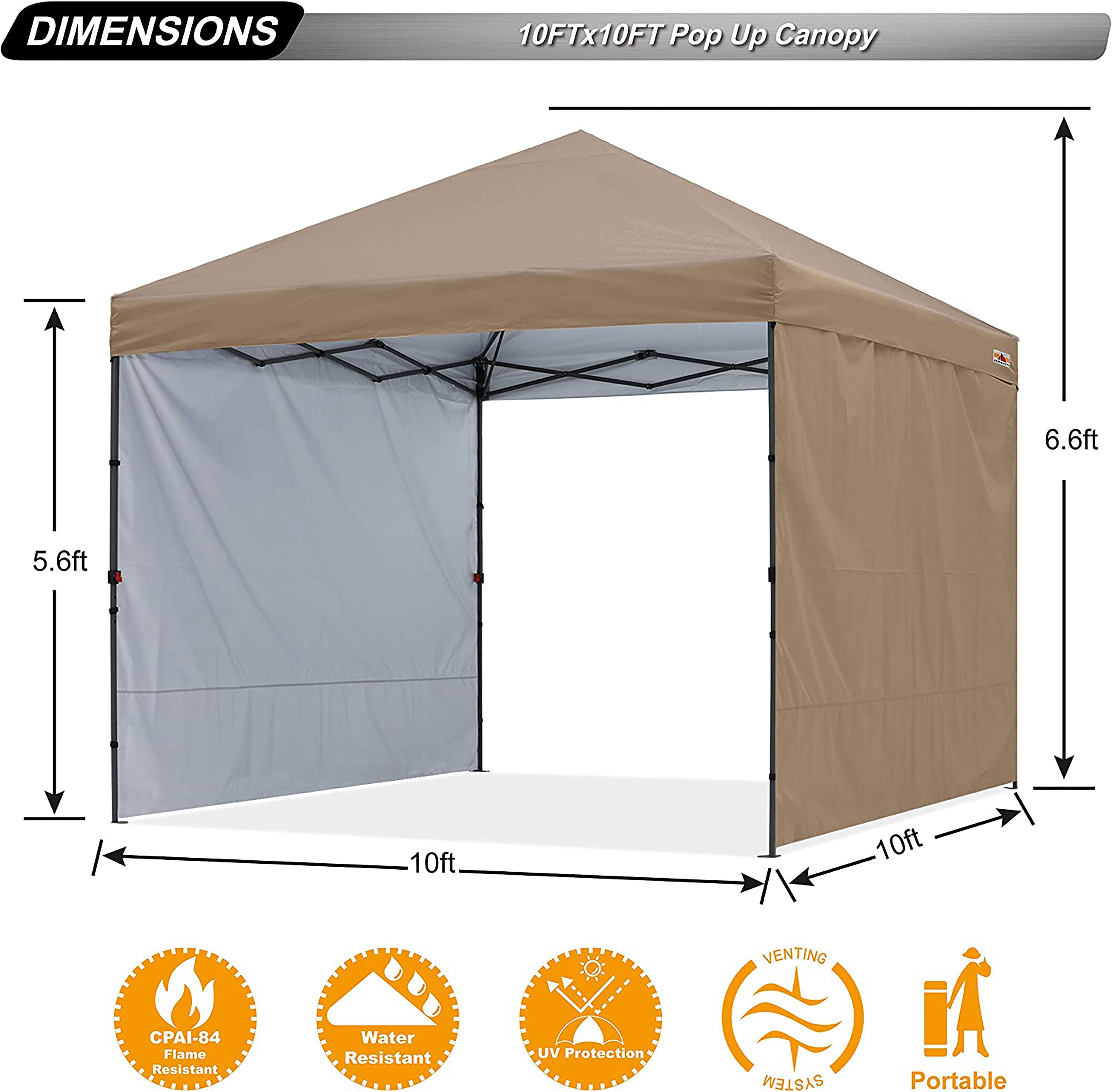 ABCCANOPY AHZJ2W-10FTKHAKI Canopies-Sl - View #3