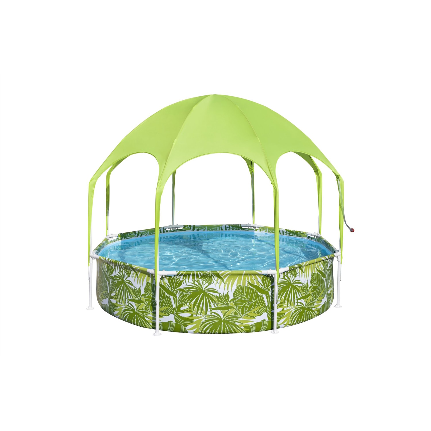 H2OGO! 309429 96-Inches L x 96-Inches W Green, White, Blue Round Kiddie Pool