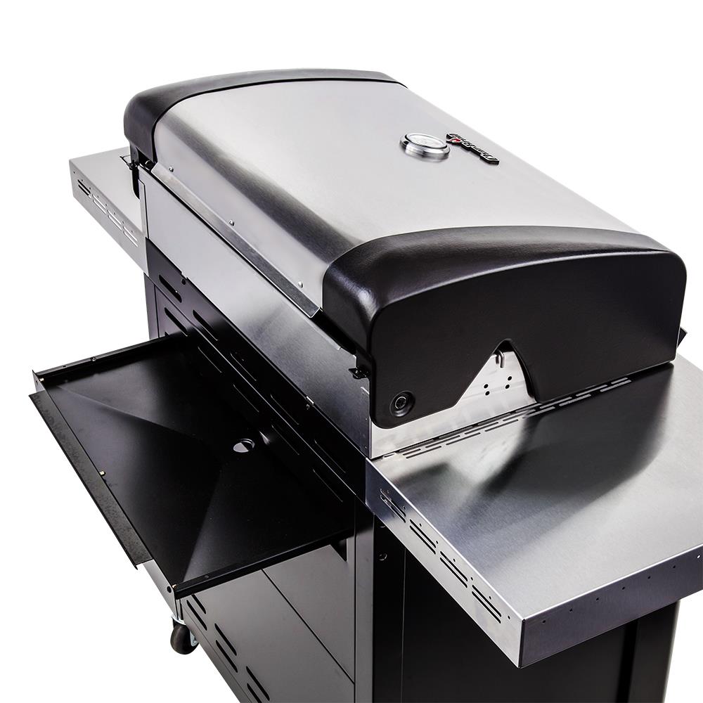 Char Broil Silver 4 Burner Liquid Propane Gas Grill with 1 Side