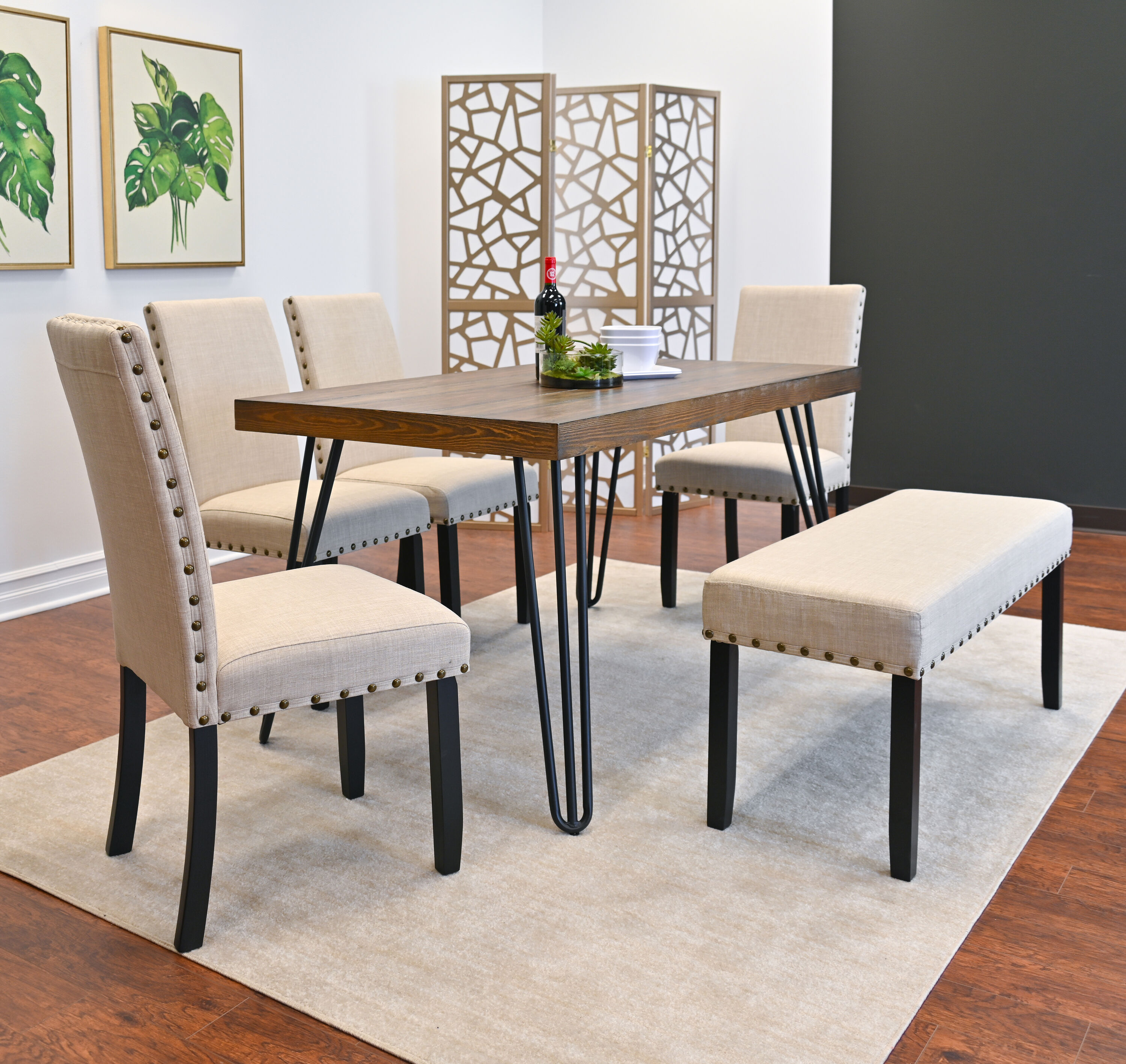 Roundhill Furniture T8741C162X2-CB162TA Dining-Sets - View #3