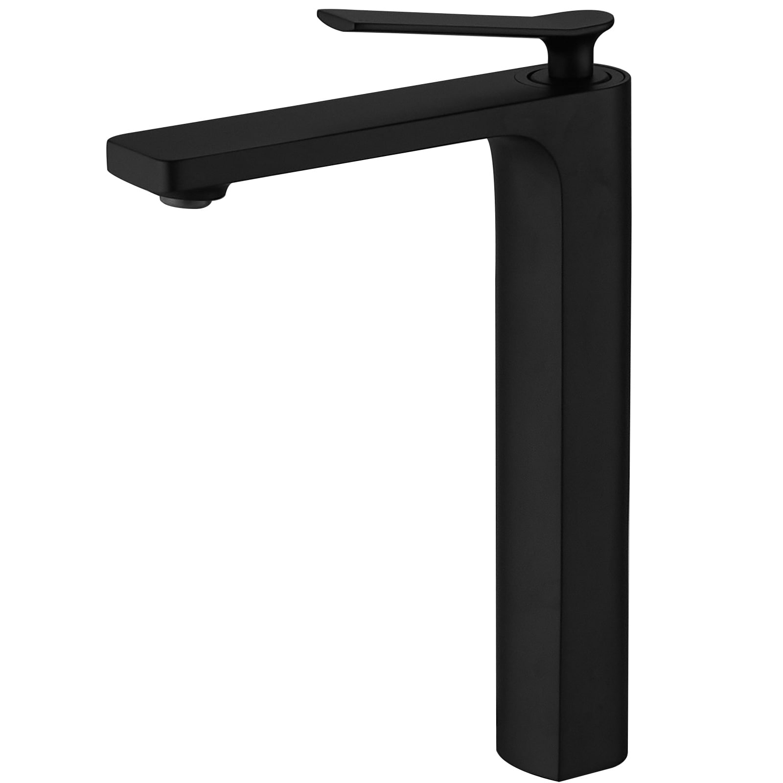 BWE A-96017H-BLACK Matte Black Vessel 1-handle WaterSense High-arc Commercial/Residential Handle Bathroom Sink Faucet