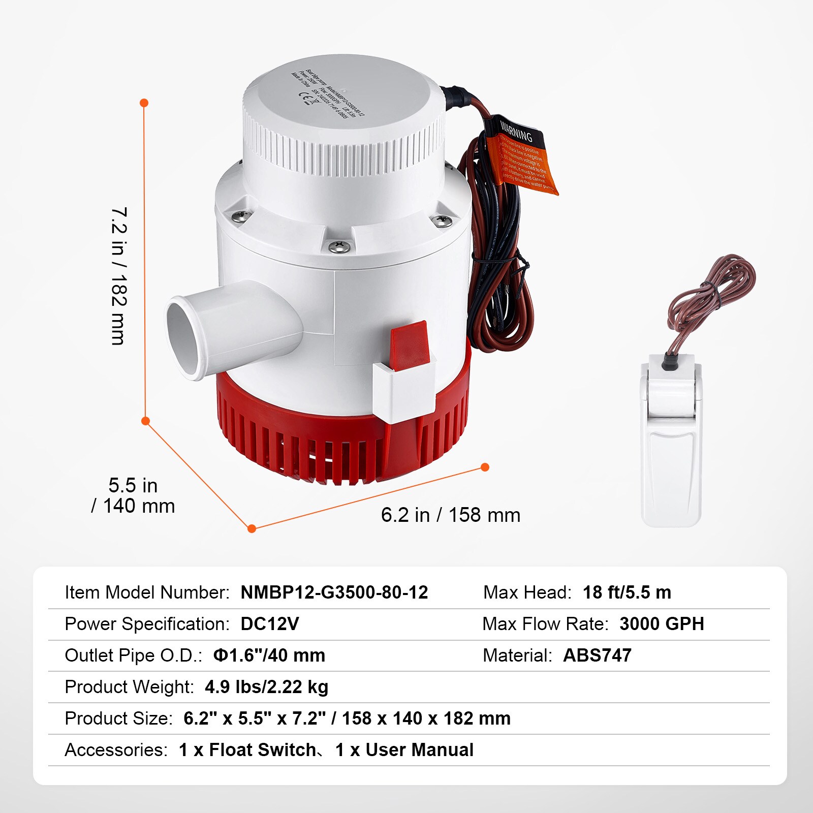 VEVOR CDB3700GPH00T37E4V9 pumps - View #10