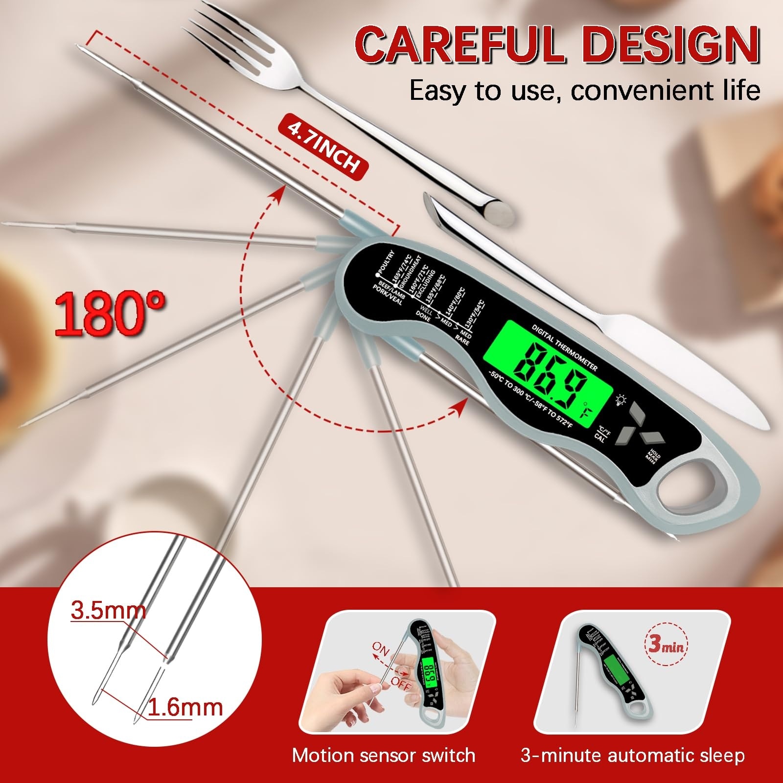 Justincity L05JT10074 Grill-Temperature-Gauges - View #5