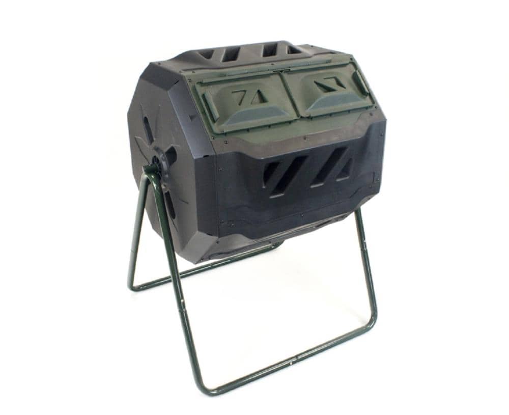 SQUEEZE master Large Dual Chamber Compost Bin Tumbler Outdoor