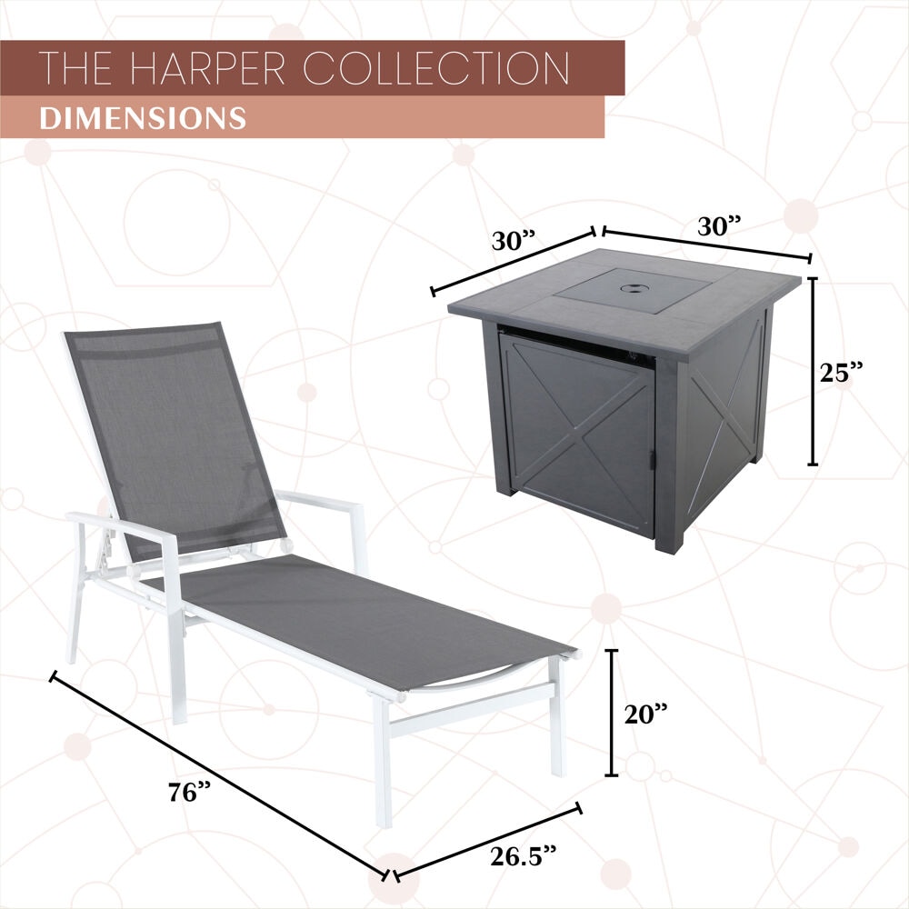 Mod Furniture HARPCHS3PCFP-WG Patio-Conversation-Sets - View #5