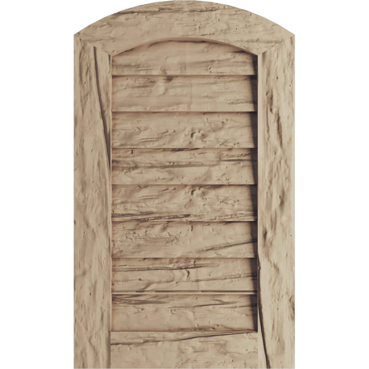 Ekena Millwork GVURAR12X42DRWPR 12-Inches x 42-Inches Riverwood Round top Urethane Gable Louver Vent