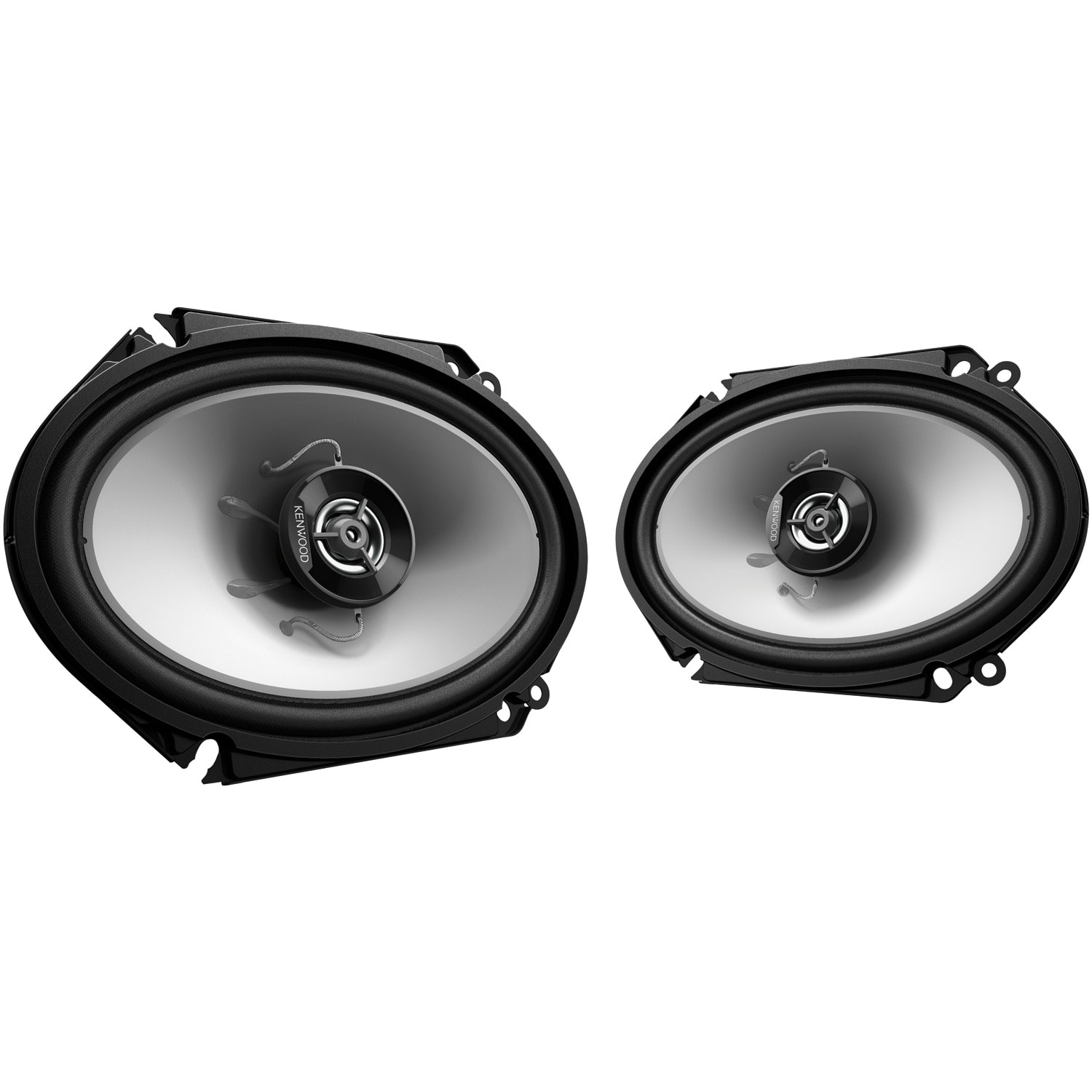 KENWOOD KWDKFCC6866S Kenwood Sport Series Kfc-6866s 6-in. X 8-in., 250-watt-max 2-way Full-range Coaxial Speakers, Black, 2 Pack