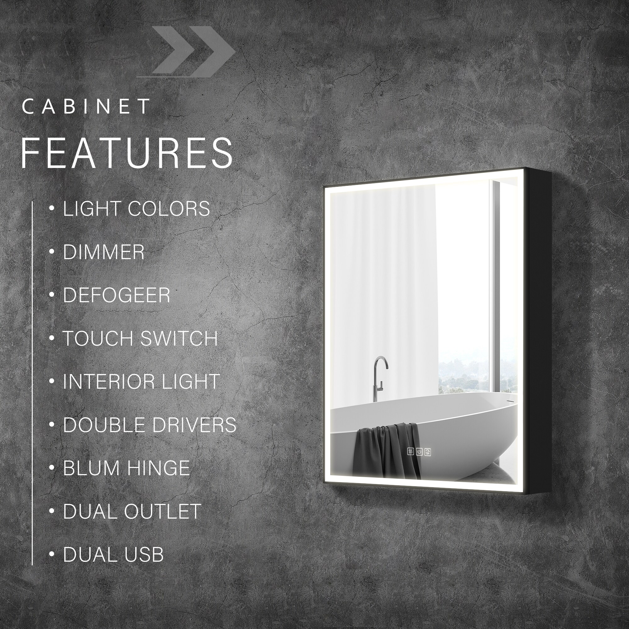WELLFOR W12MCL2430L Bathroom-Medicine-Cabinets - View #11