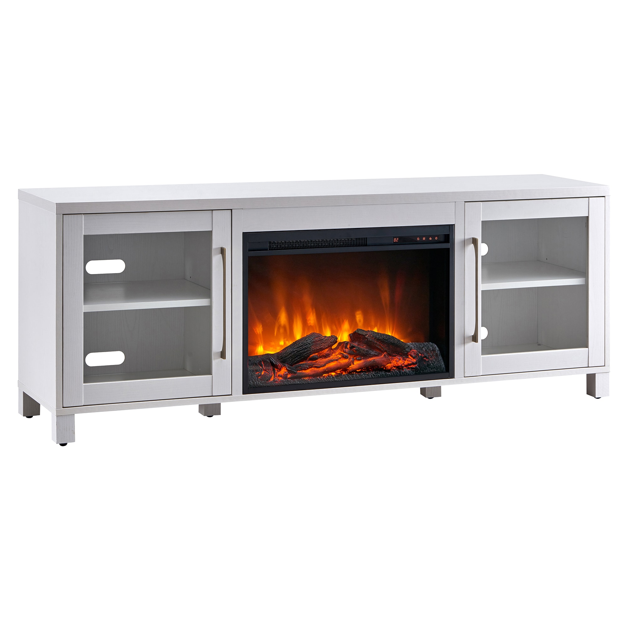 Hailey Home TV1480 Quincy Transitional White TV stand ( Accommodates TVs more than 70-in )