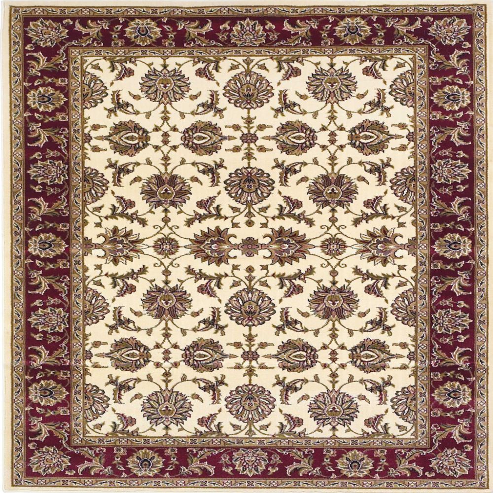HomeRoots 353599 Bernadette 2 X 7 (ft) Rag Ivory Red Indoor Border Runner Rug