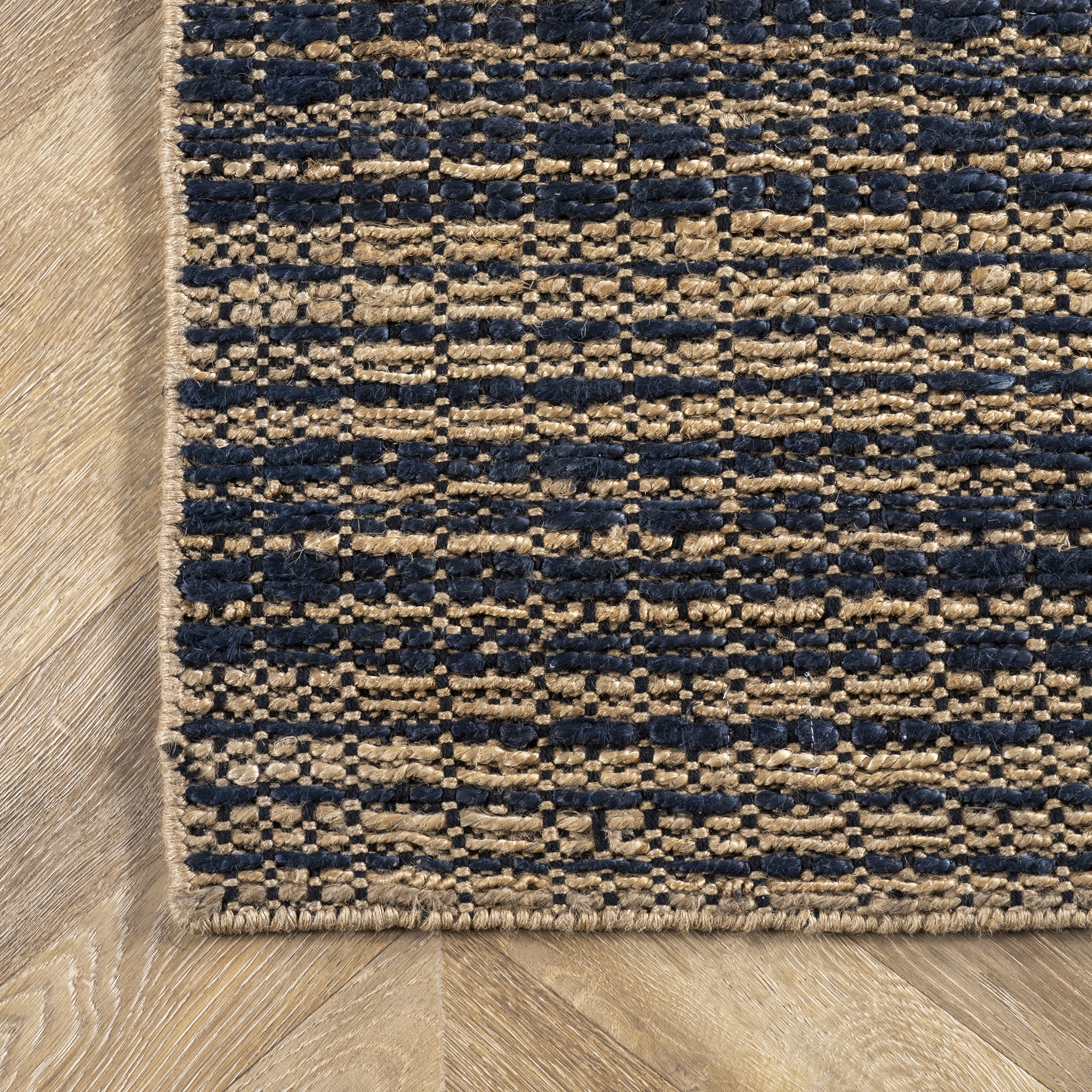 Handmade Geometric Gray Cotton Blend Area Rug 3' x 5'