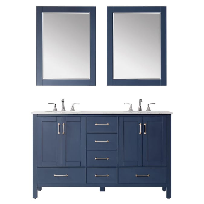 Vinnova Gela 60 In Royal Blue, What Size Mirrors For Double Sink Vanity Units