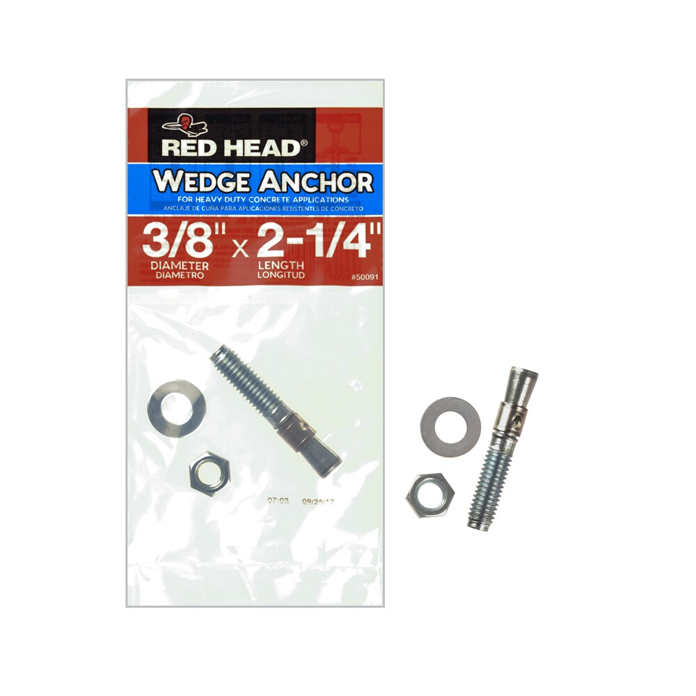 Red Head 50091 3/8-in x 2-1/4-in Concrete Wedge Anchors (