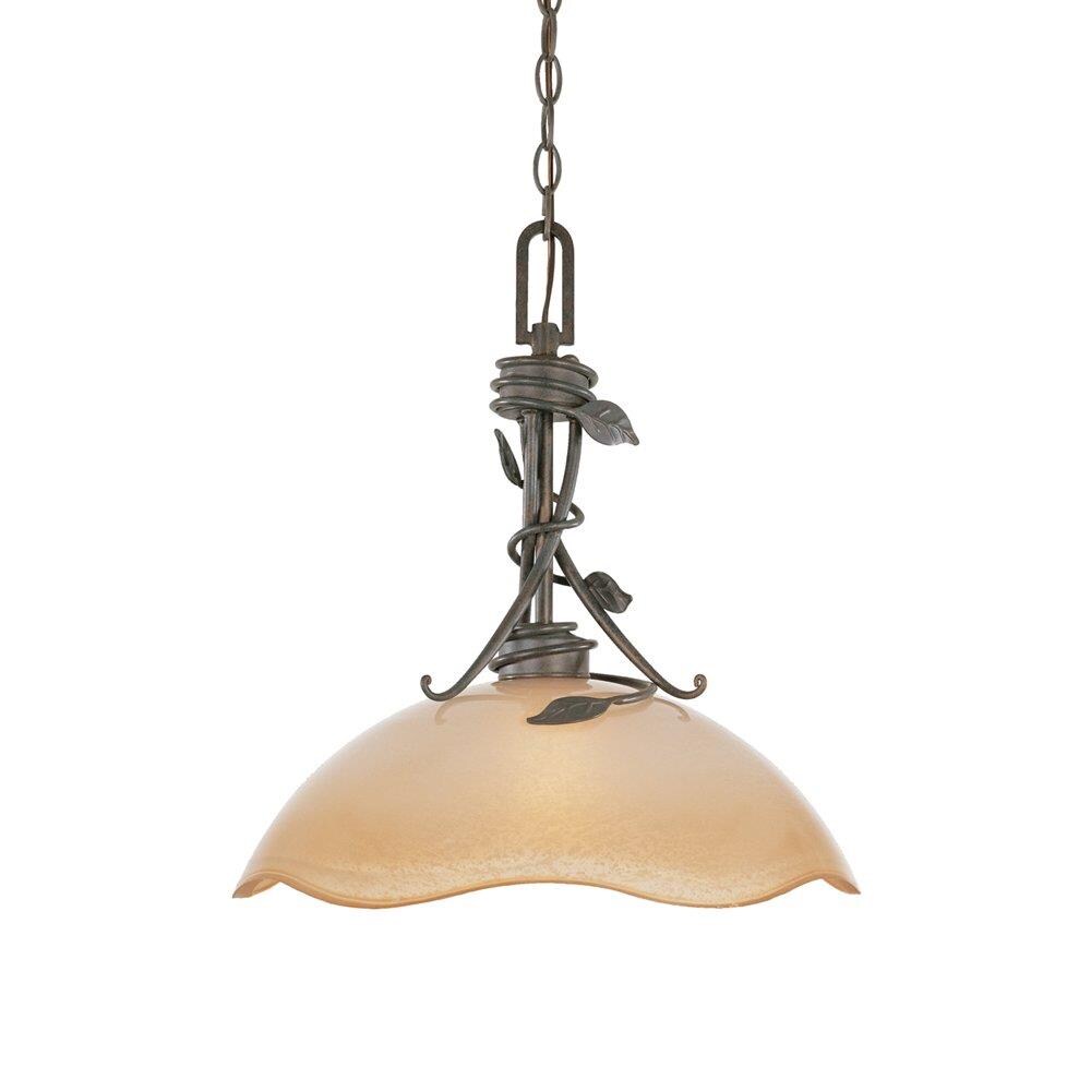 Designers Fountain 95632-OB Timberline Old Bronze Transitional Tinted Glass Dome Hanging Pendant Light