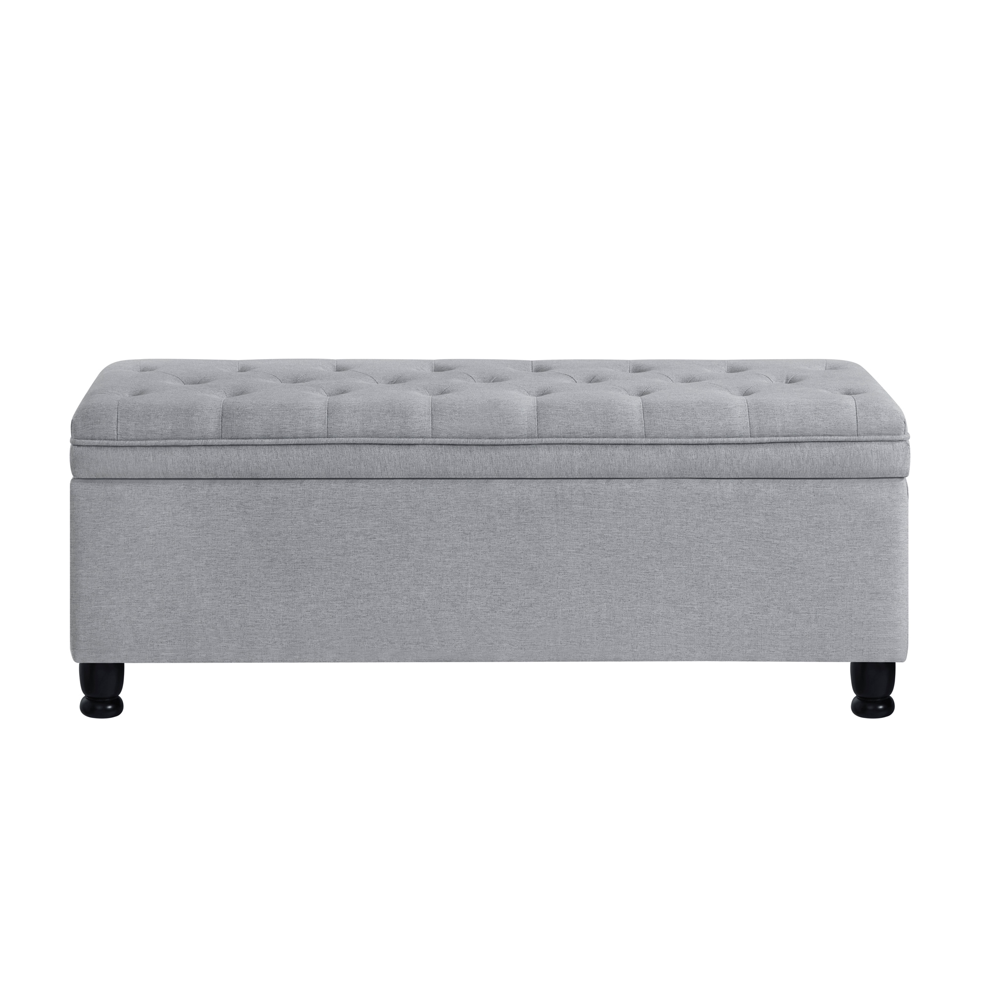 Bybafun YD3800046 Modern Light Gray Storage Bench with Storage 45-Inches x 18-Inches x 18-Inches