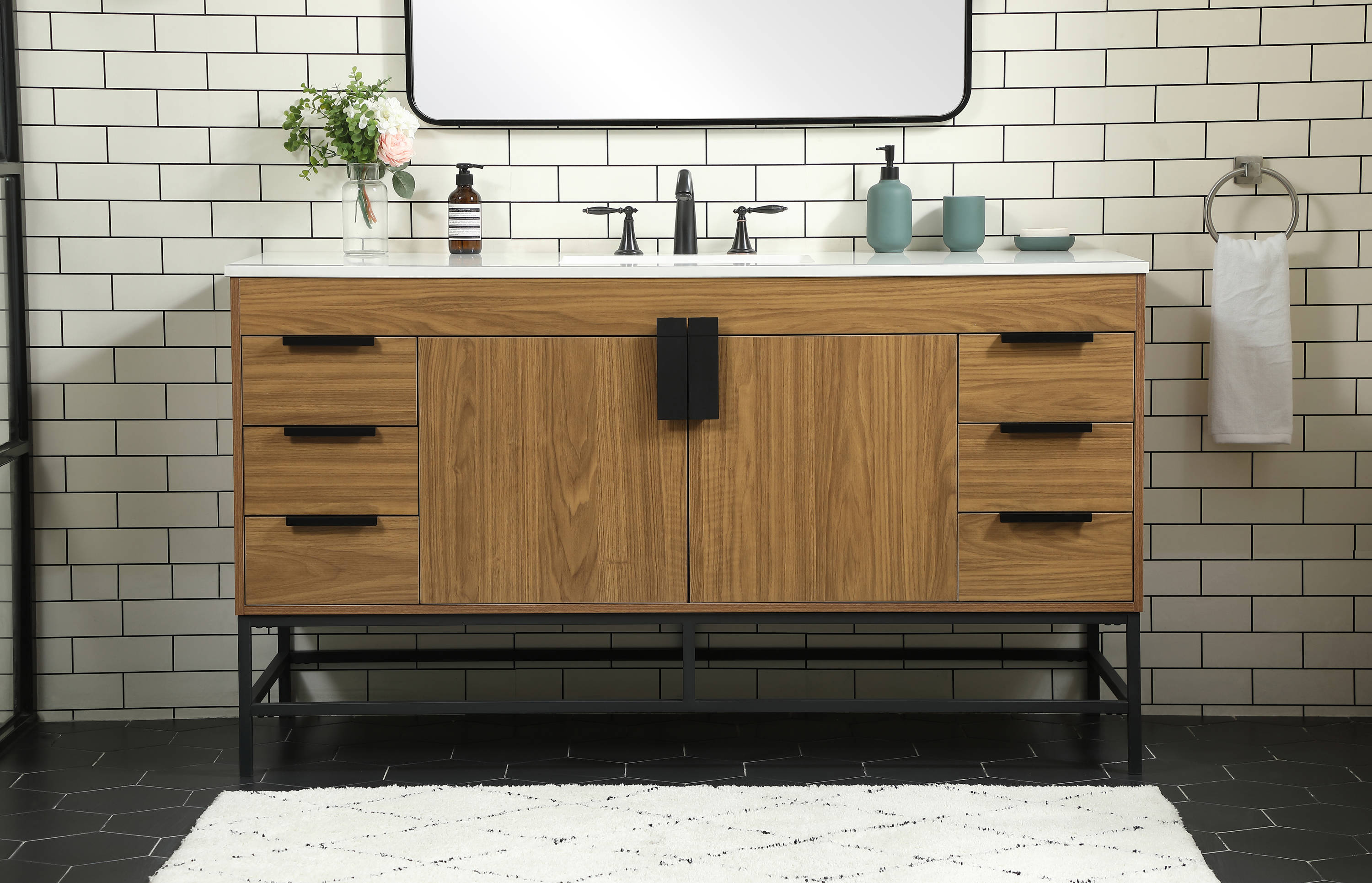 Elegant Decor HF146580WB Bath-Vanity-Combo - View #2