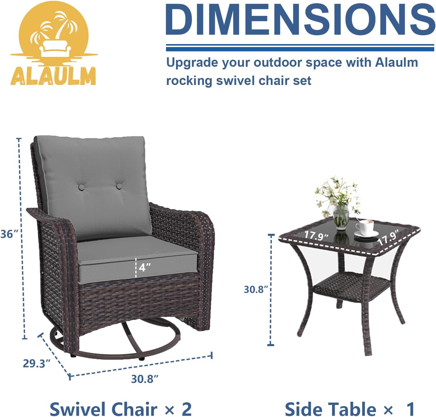 ALAULM LS-SRC-GREY Patio-Chairs - View #5