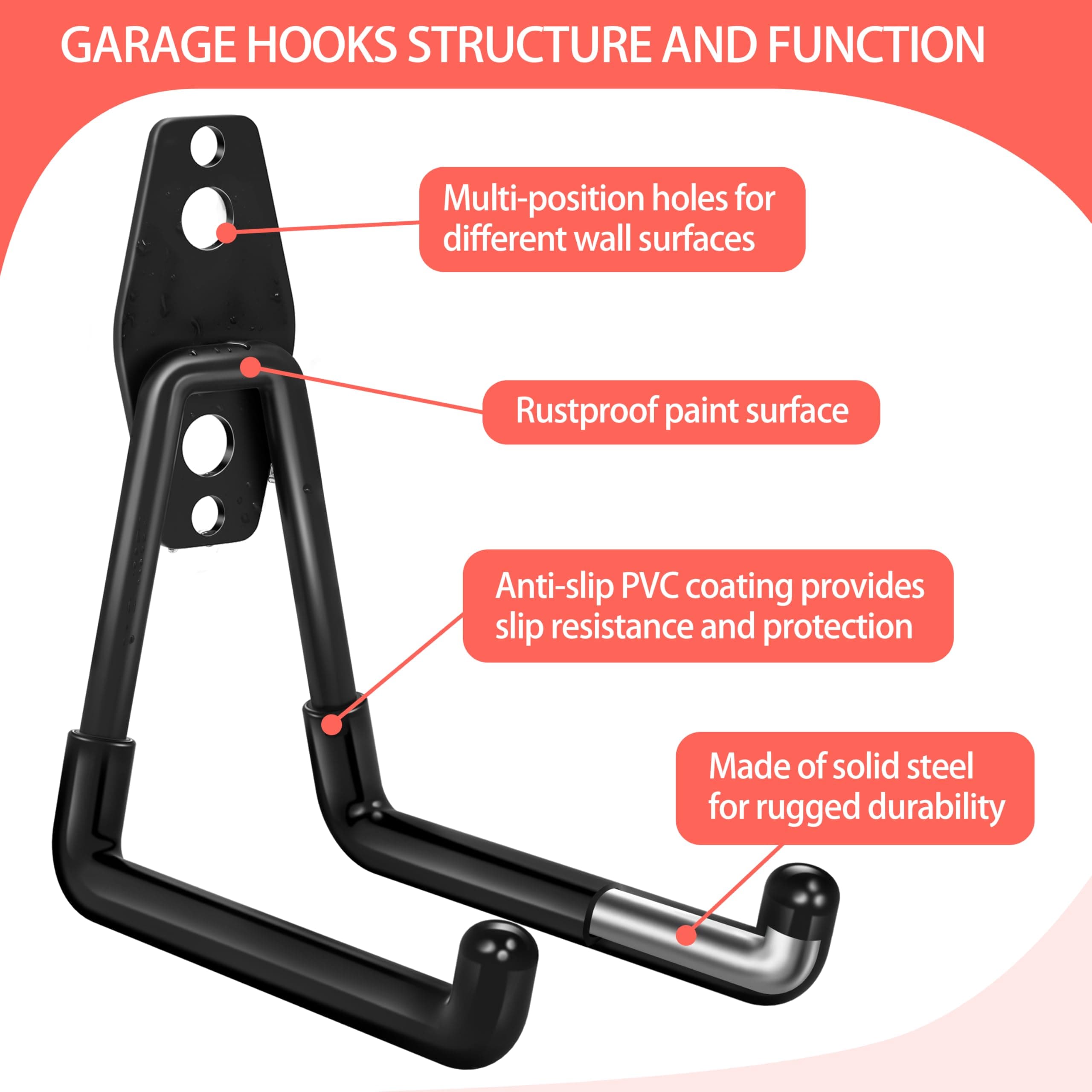 Etokfoks EFT1003C063 Garage-Storage-Hooks - View #3