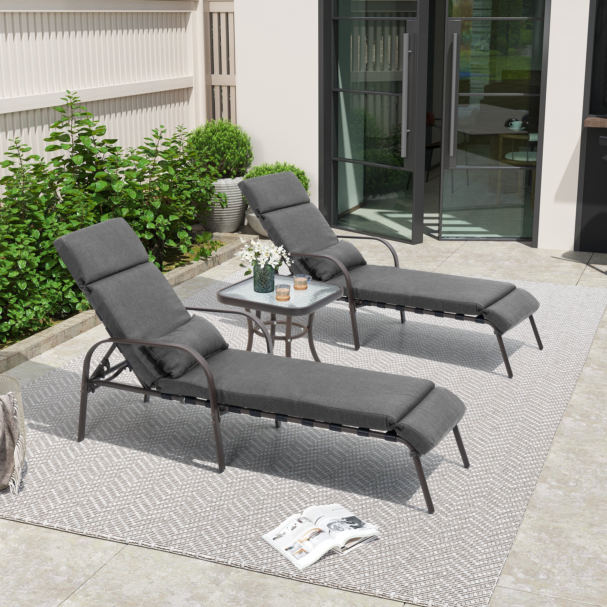 Crestlive Products CL-LG015DGY-3 Patio-Conversation-Sets - View #7