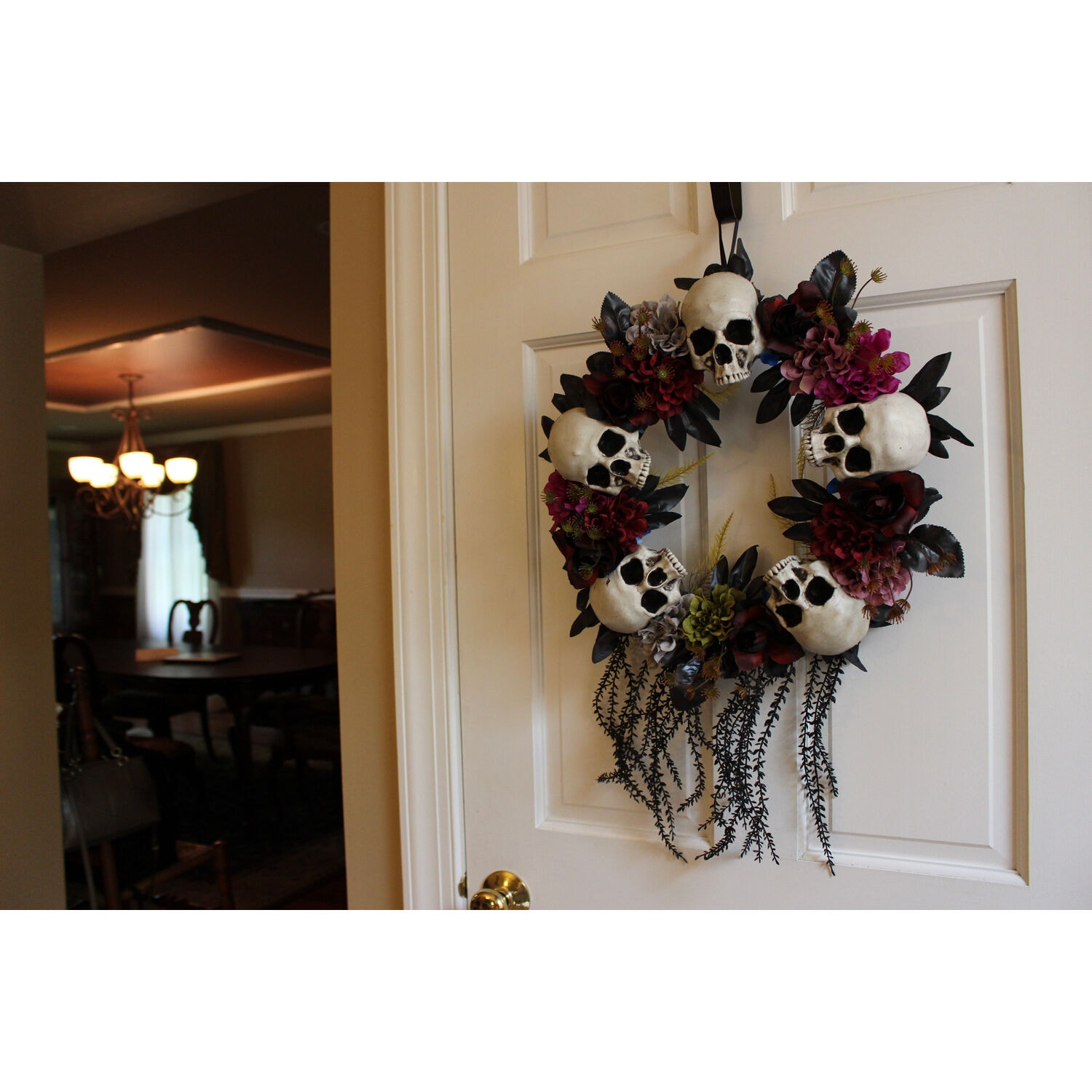 Haunted Hill Farm HHWTHSKL-2 Artificial-Halloween-Wreaths - View #9
