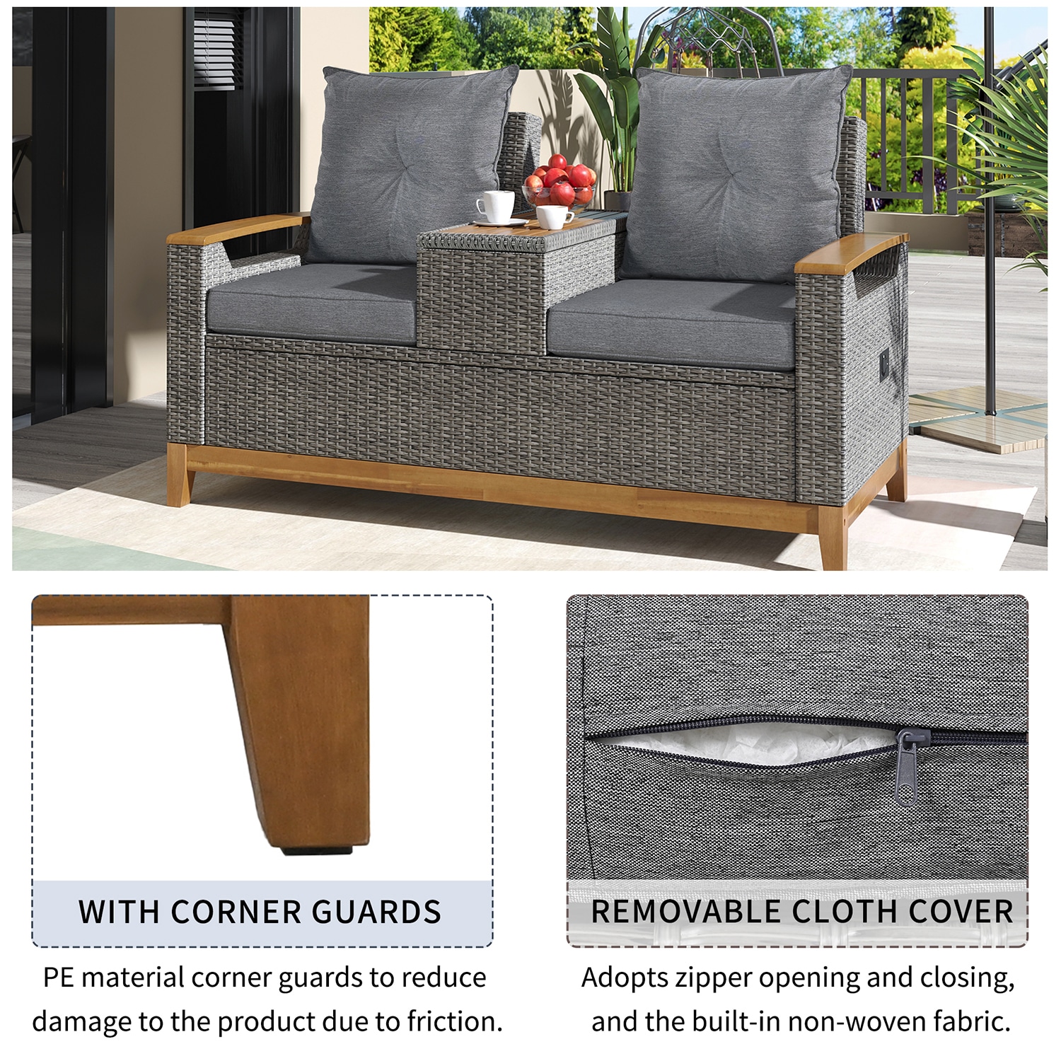 SINOFURN SYA020118BG Patio-Sofas-Daybeds - View #17