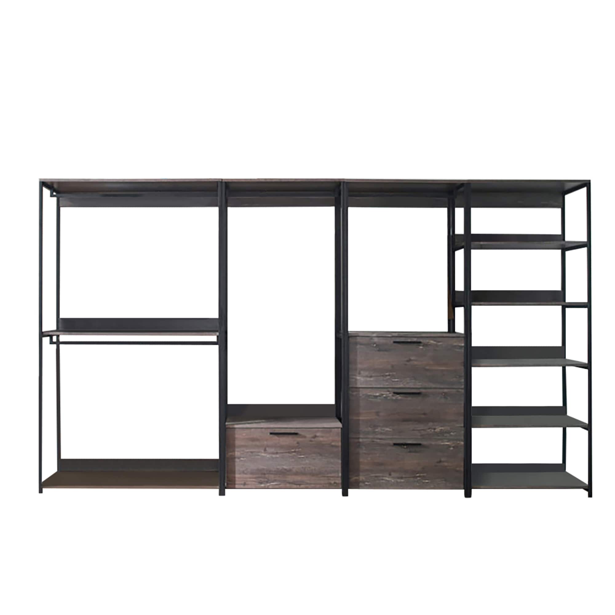LOVMOR SF-R-B040S00062 Monica Wood Walk-in Closet System