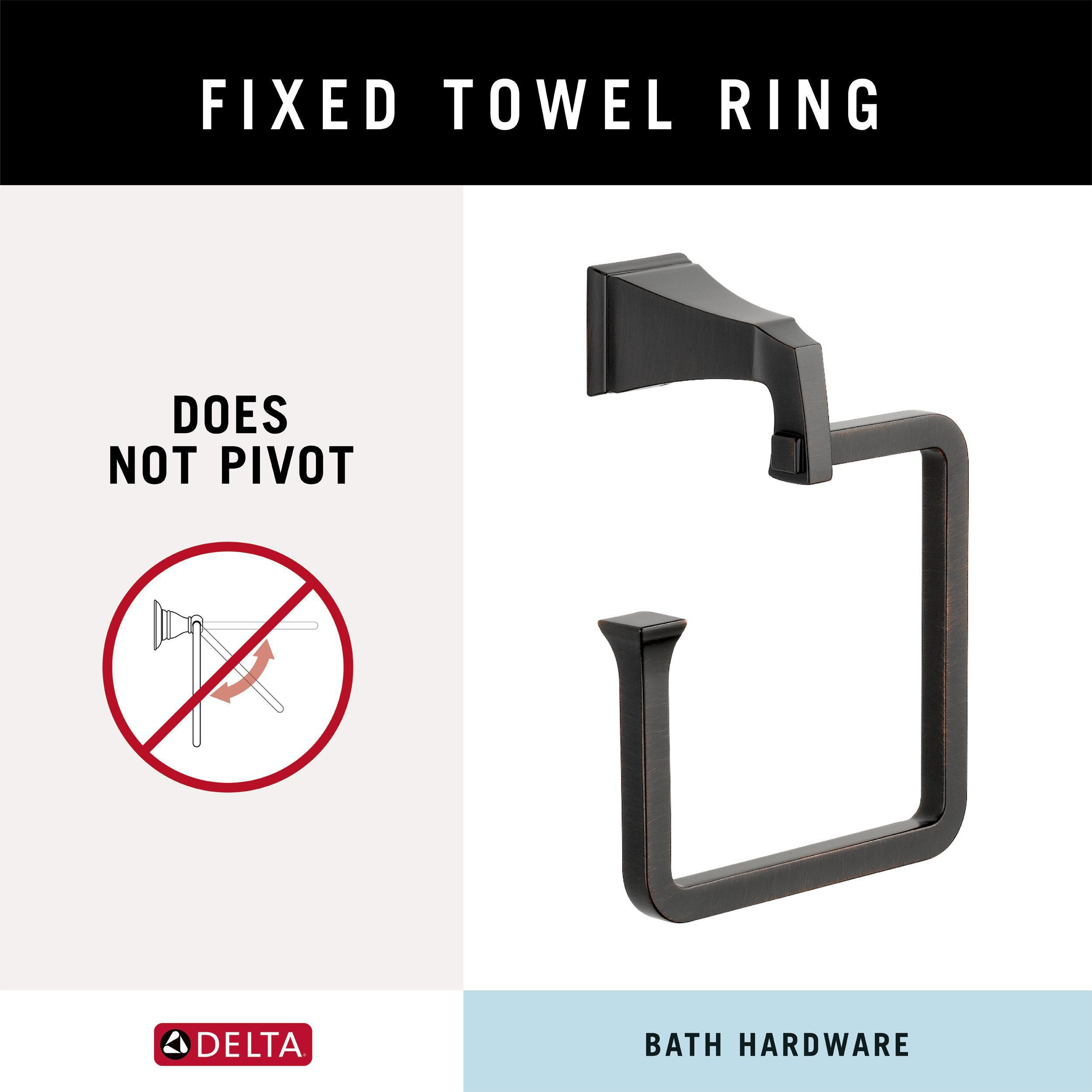 Delta Ashlyn Venetian Bronze STANDARD Bathroom Accessory Set Includes: 24  Towel Bar, Toilet Paper Holder, Robe Hook, and Towel Ring D10087AP