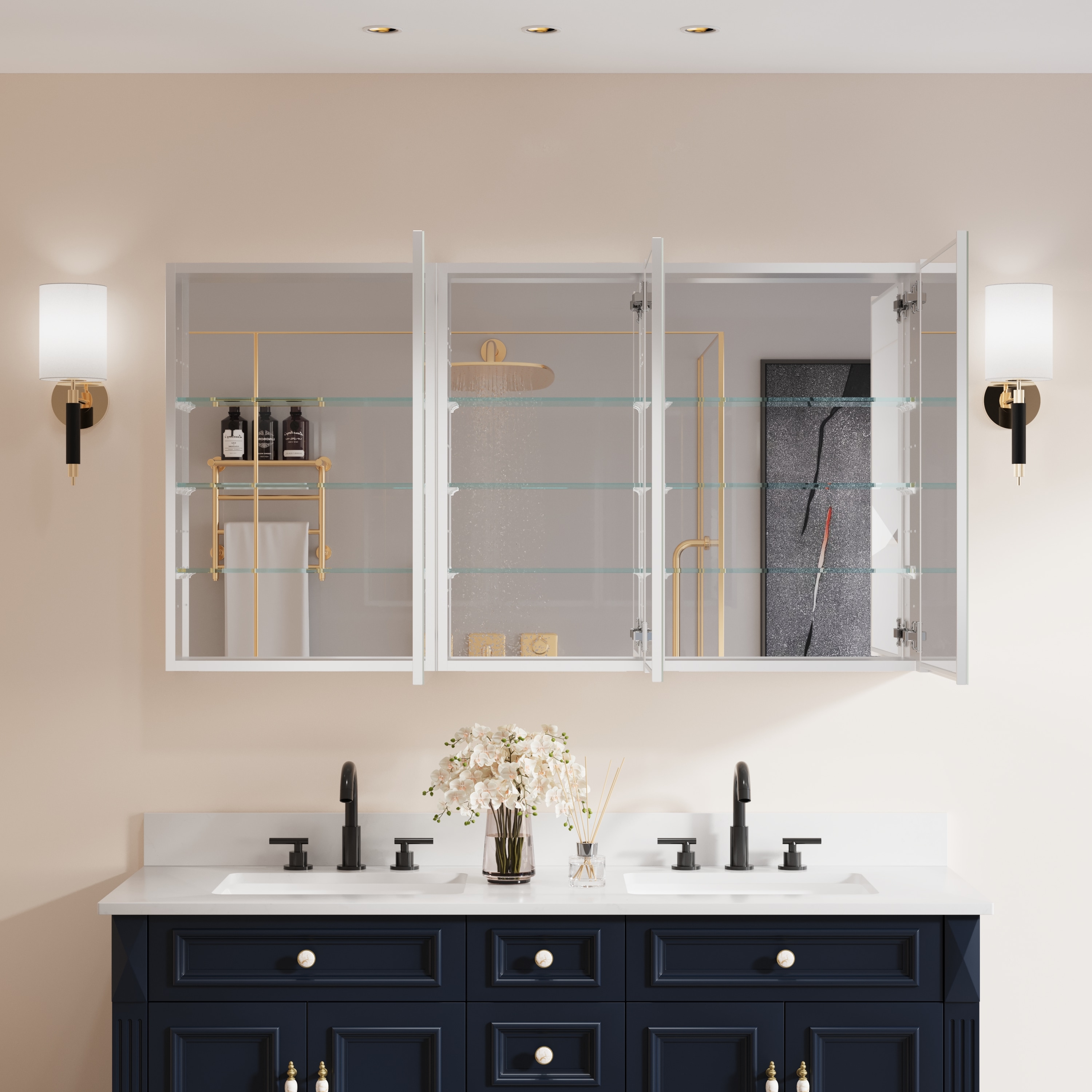 Forclover WBSGOS05R-BK Bathroom-Medicine-Cabinets - View #14