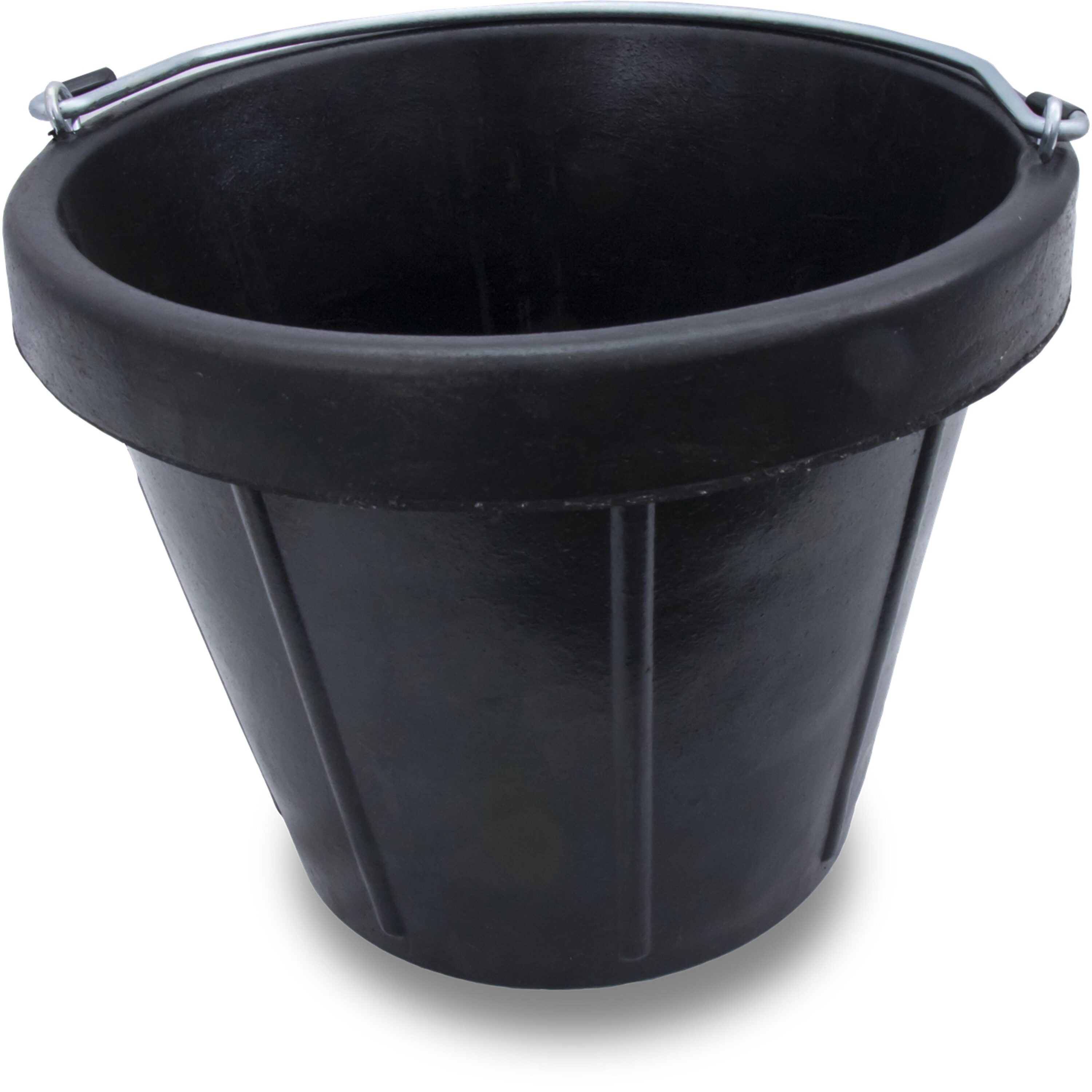 Marshalltown Heavy Duty 10-quart Rubber Black General bucket