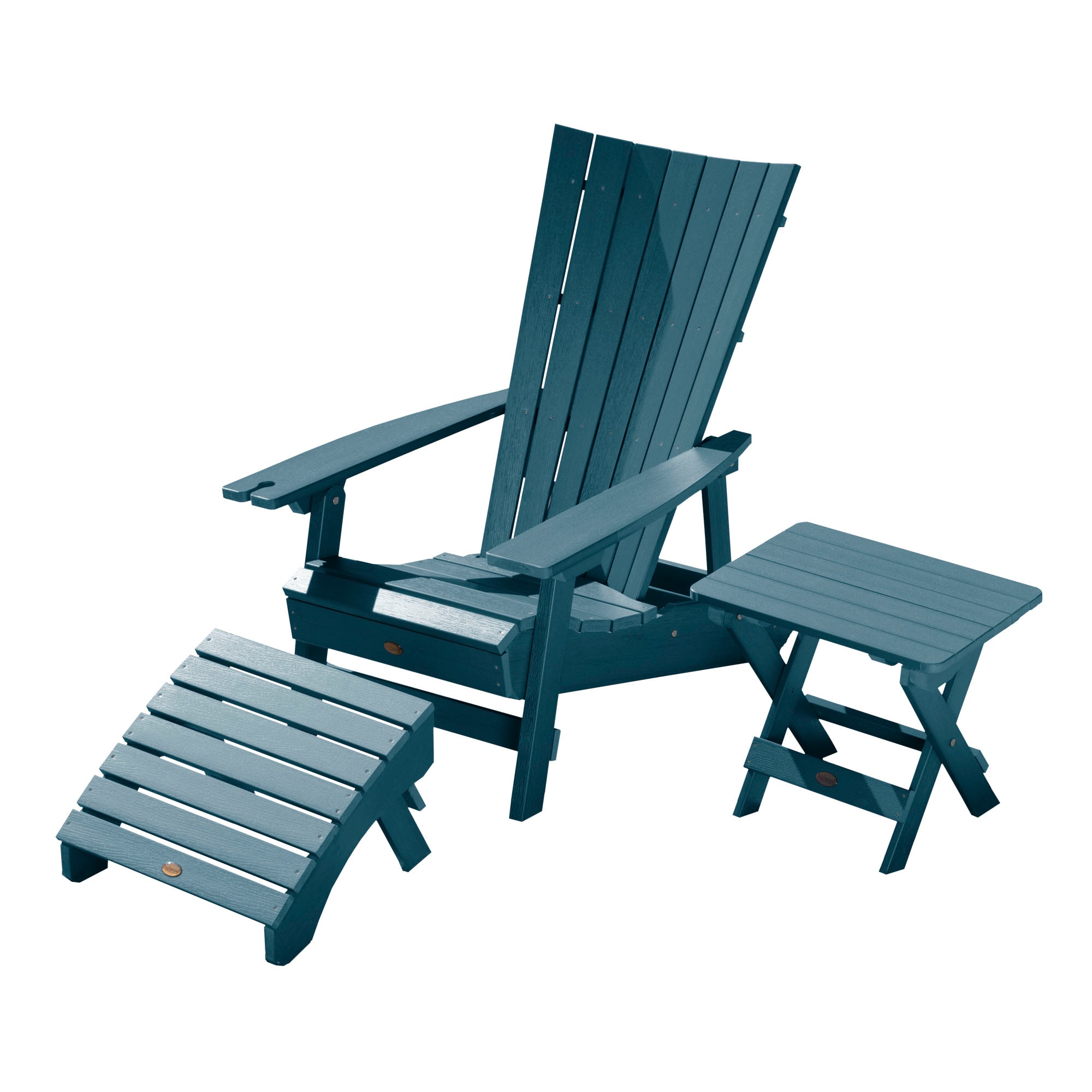 highwood AD-KITADRI4-NBE The Adirondack 3-Piece Patio Conversation Set
