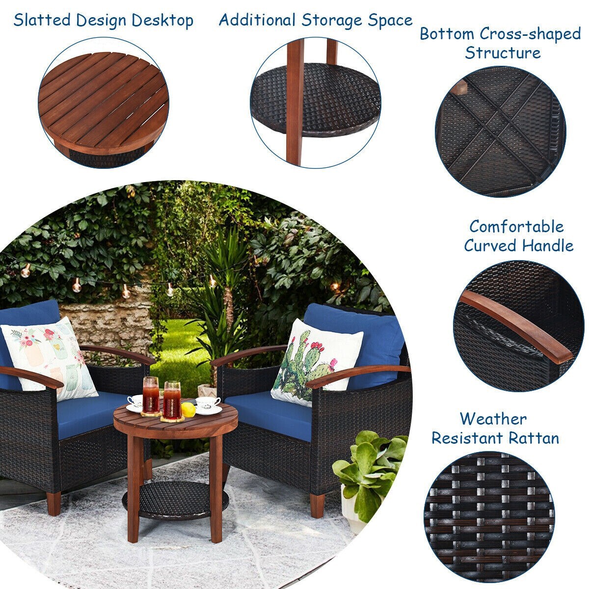 Forclover HYFE-65226LB Patio-Conversation-Sets - View #10