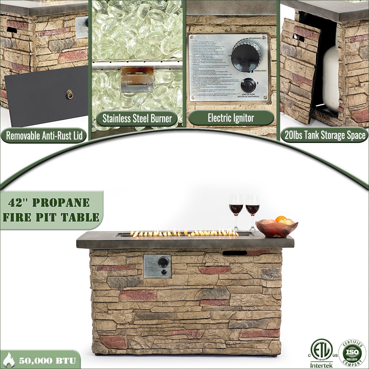 Sunrinx MG16-GAS-07 Outdoor-Gas-Firepits - View #14