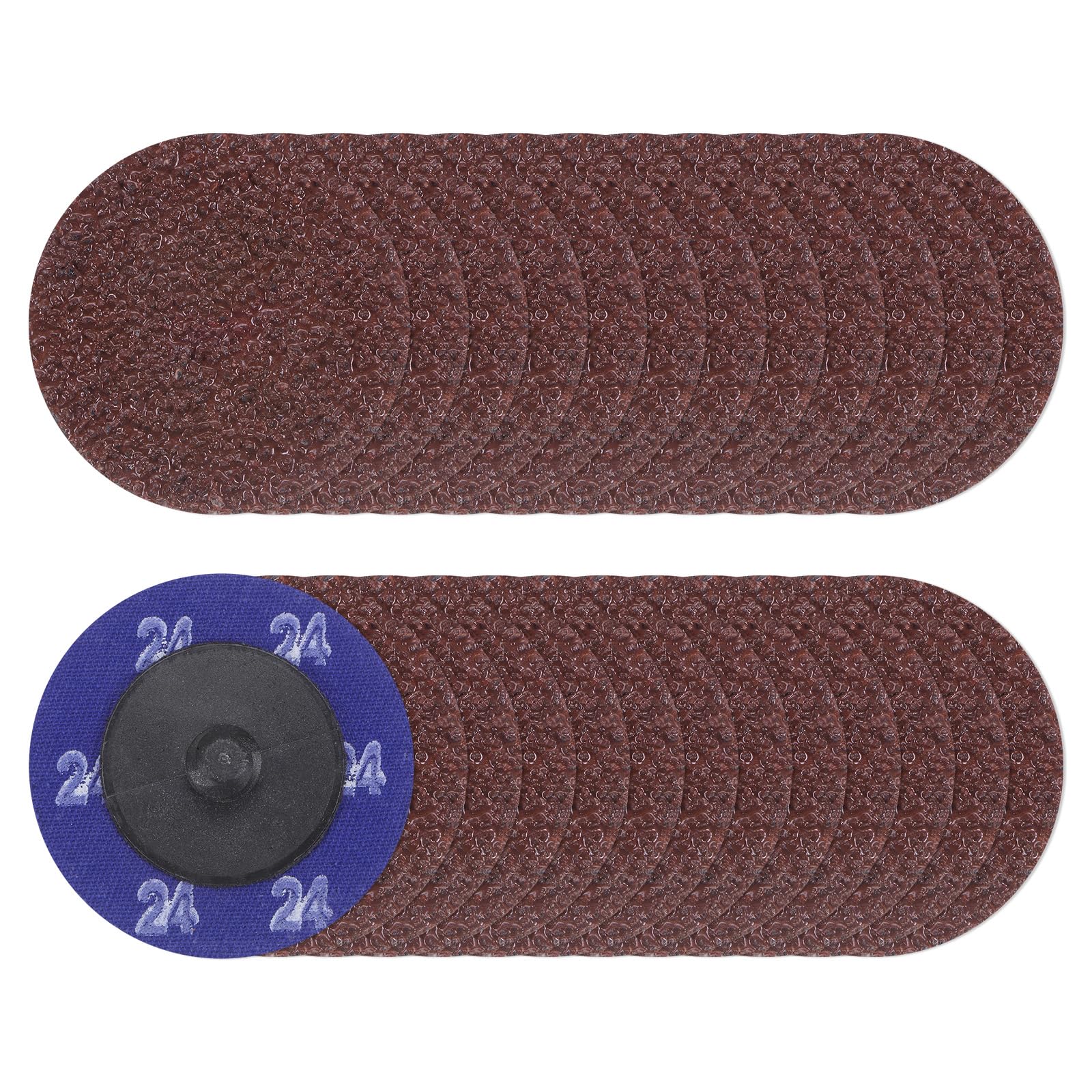 Aoibox  25pcs Quick Change Sanding Discs 2 24 Grit R type Roll Lock Aluminum Oxide Conditioning Disc Sandpaper For Die