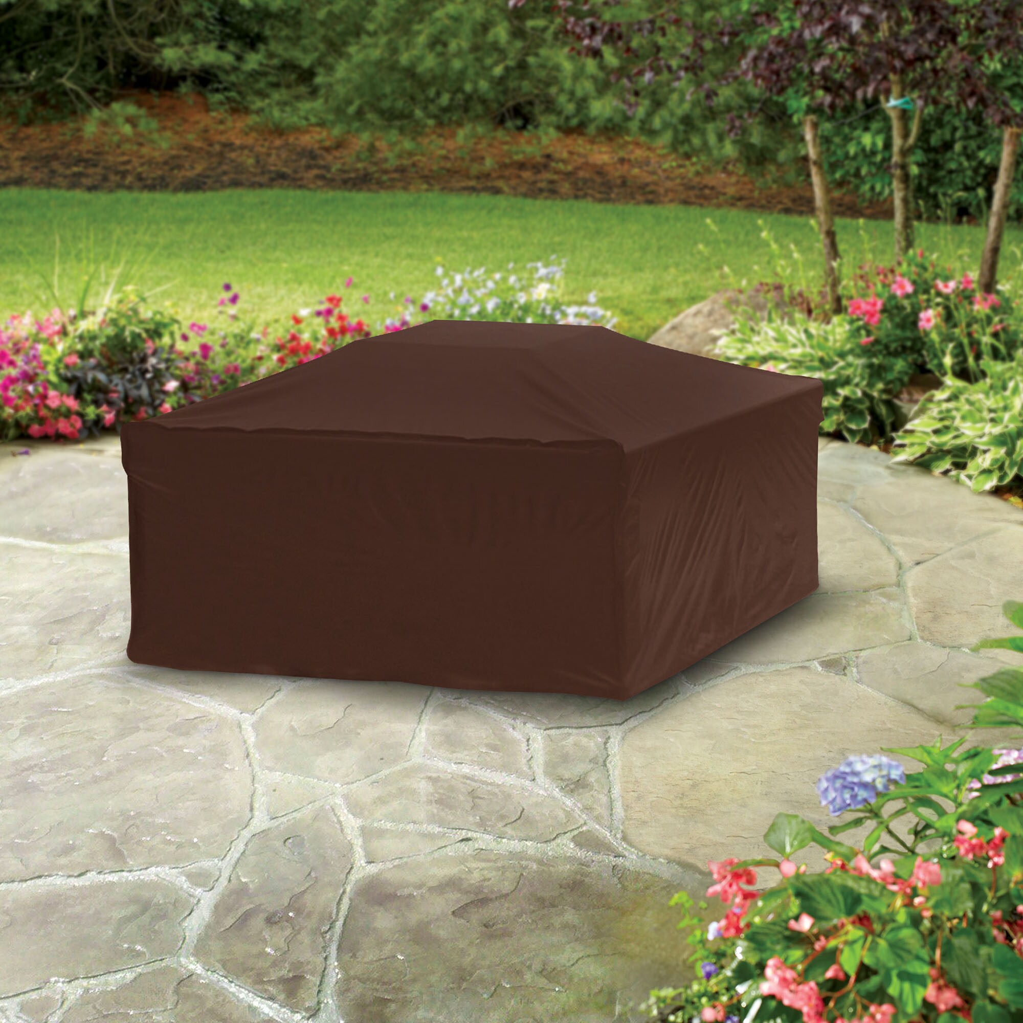Brown Square Firepit Cover, 38 Fire Pit Cover