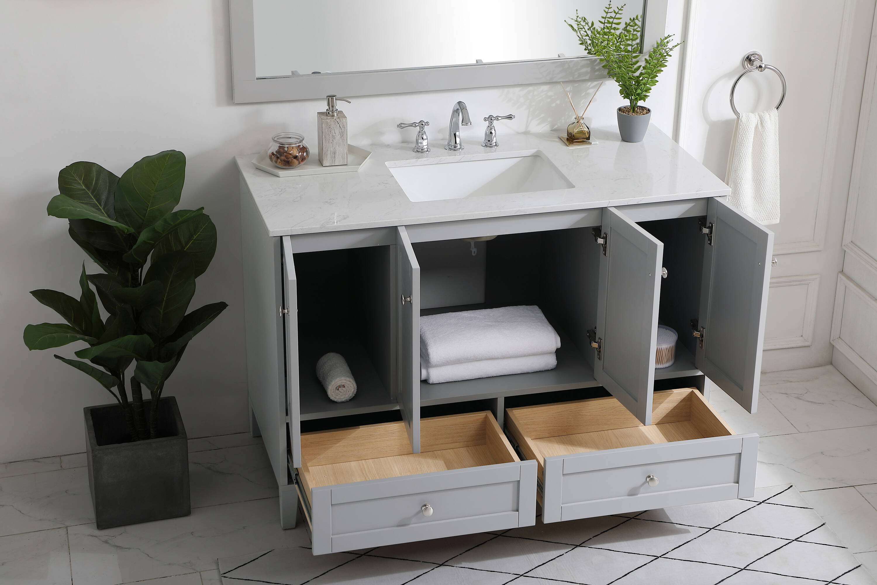 Elegant Decor FI54048GR Bath-Vanity-Combo - View #9