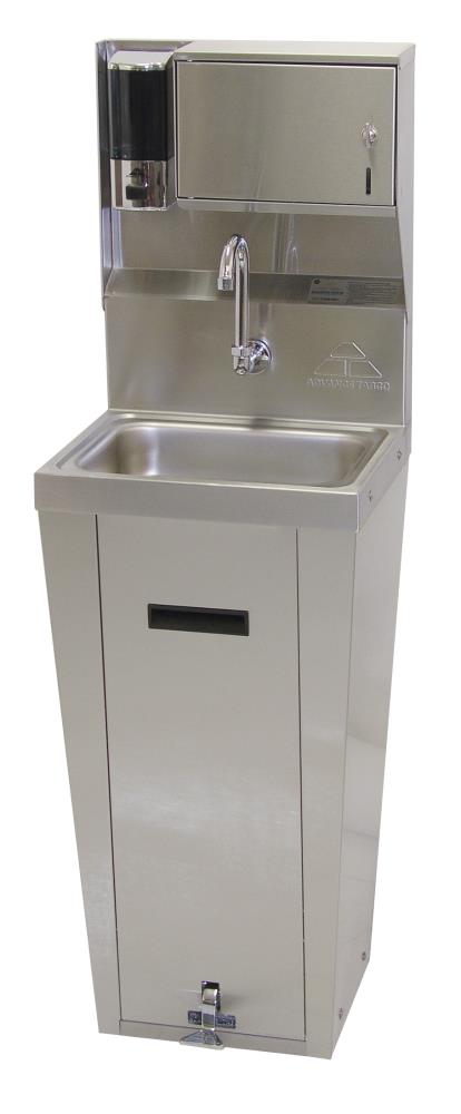 Advance Tabco 7-PS-95 15.25-in x 17.25-in 1-Basin Steel Freestanding Utility Tub with Drain with Faucet