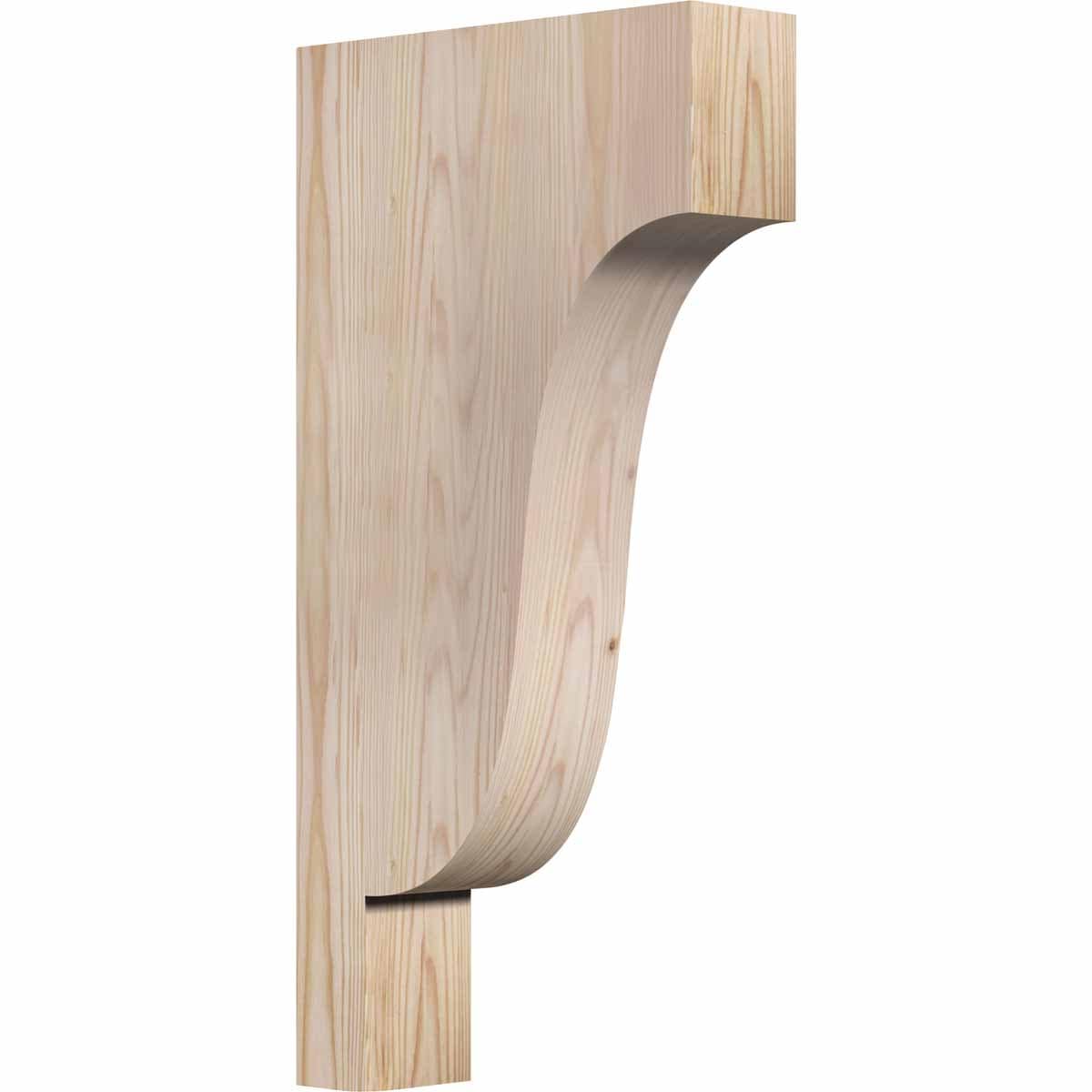 Ekena Millwork COR04X12X24NEW00SDF 3-1/2-in x 12-in x 24-in Newport Unfinished Douglas fir Wood Paintable/Stainable Corbel