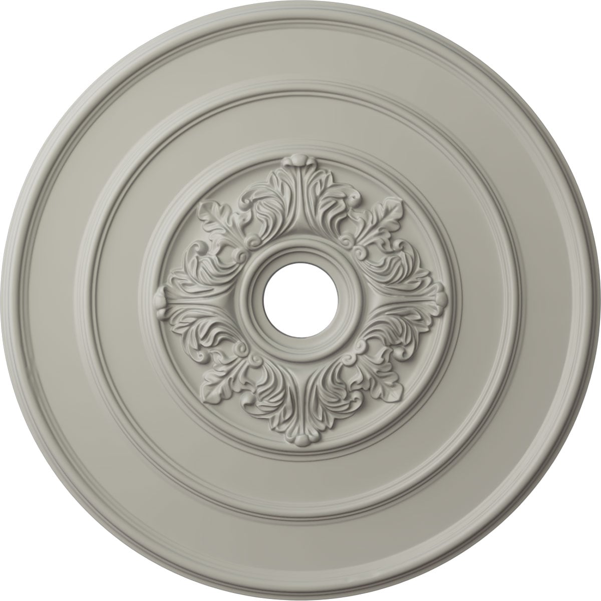 Ekena Millwork CM26TAPCF Traditional with Acanthus Leaves 26-in W x 26-in L Painted Pot Of Cream Polyurethane Whole Ceiling Medallion