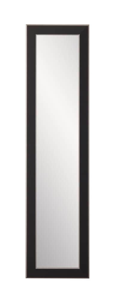 BrandtWorks BM11THIN-L3 21.5-Inches W x 55.0-Inches H Rectangle Black/Silver Lined Framed Full Length Wall Mirror