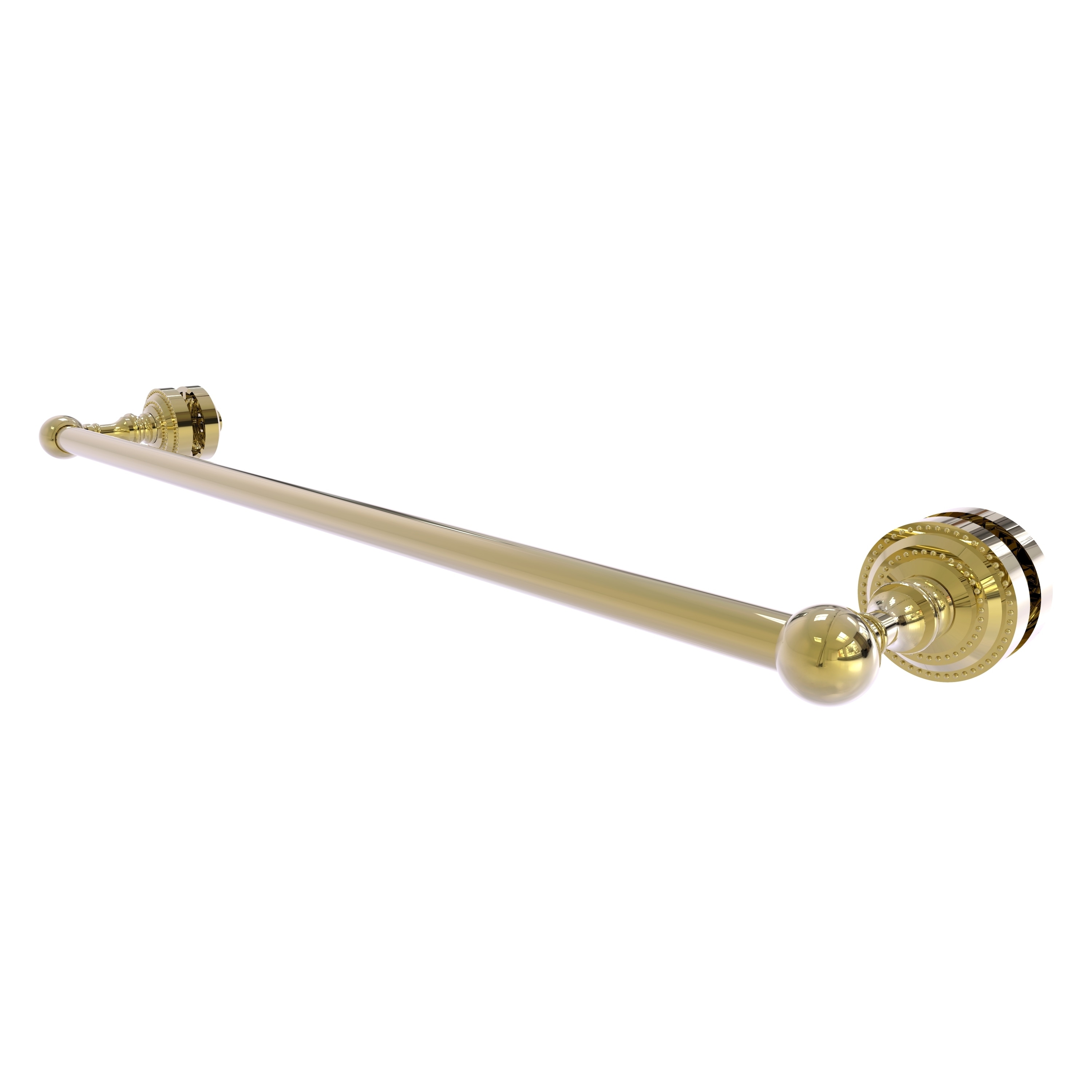 Allied Brass DT-41-SM-24-UNL Dottingham 24-in Unlacquered Brass Wall mount Single Towel Bar